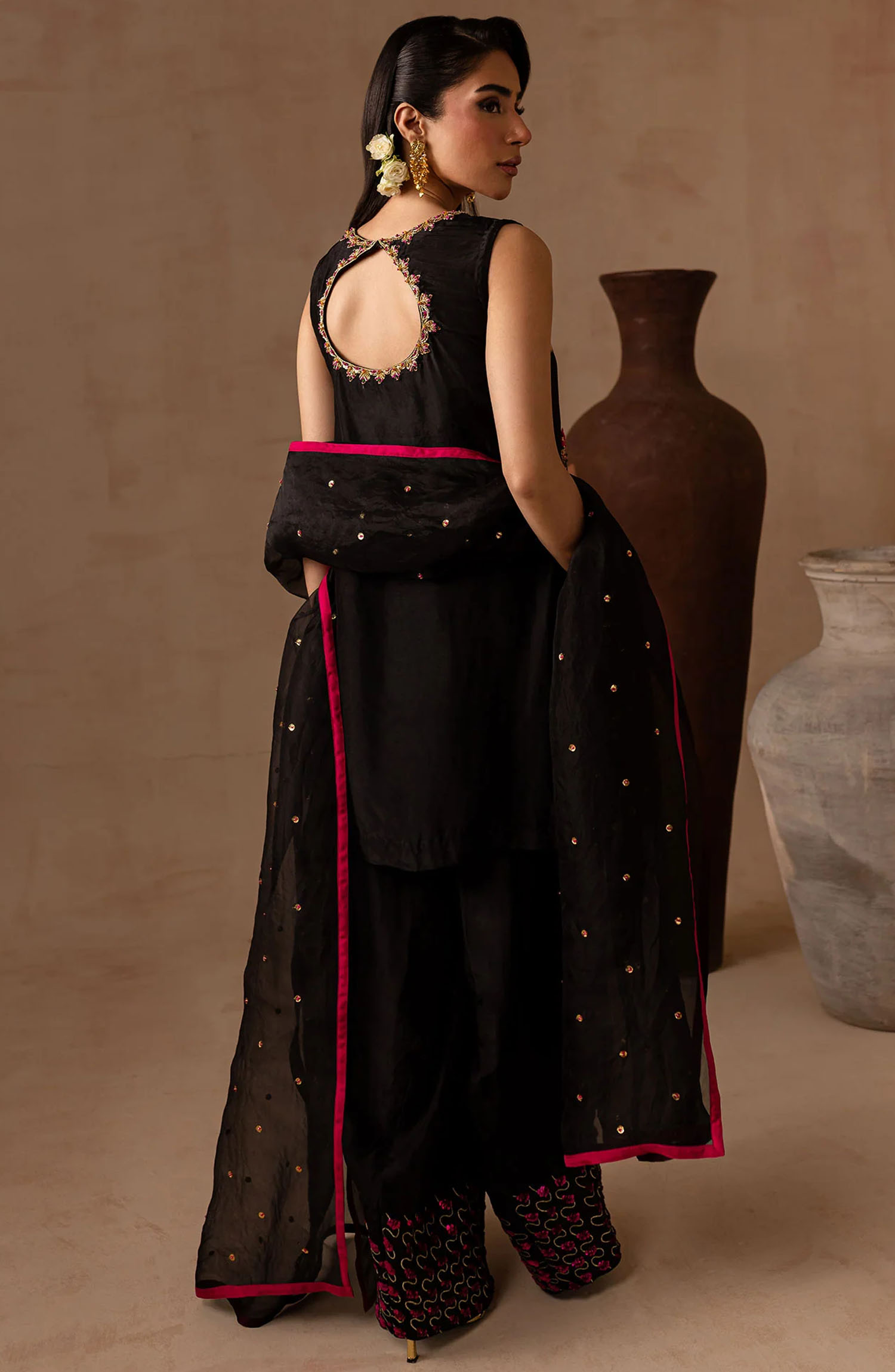 Noir Bliss Festive Collection By Maria Osama Khan - Charcoal charm