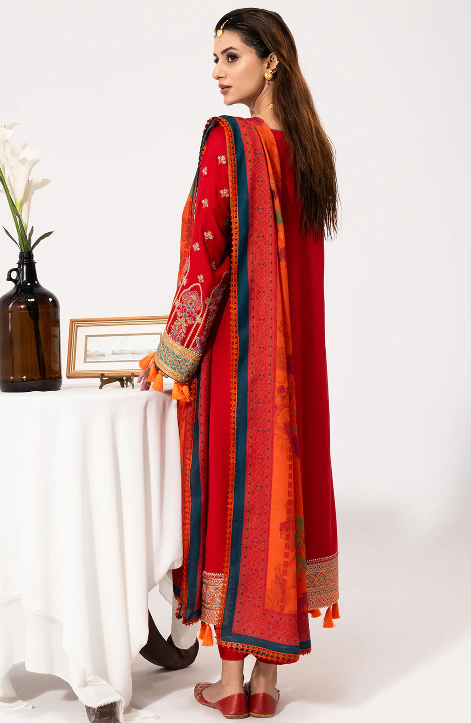 Luminaa Luxury Winter Collection By Saad Shaikh - Crimson