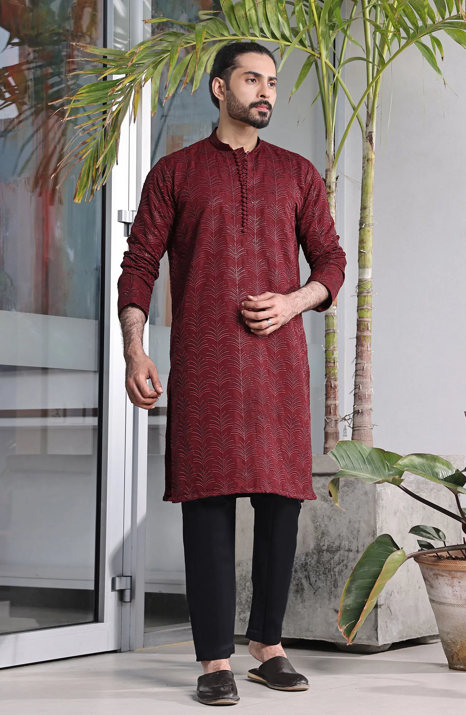 TGM Fancy Kurta Pyjama Collection - Crimson Charm