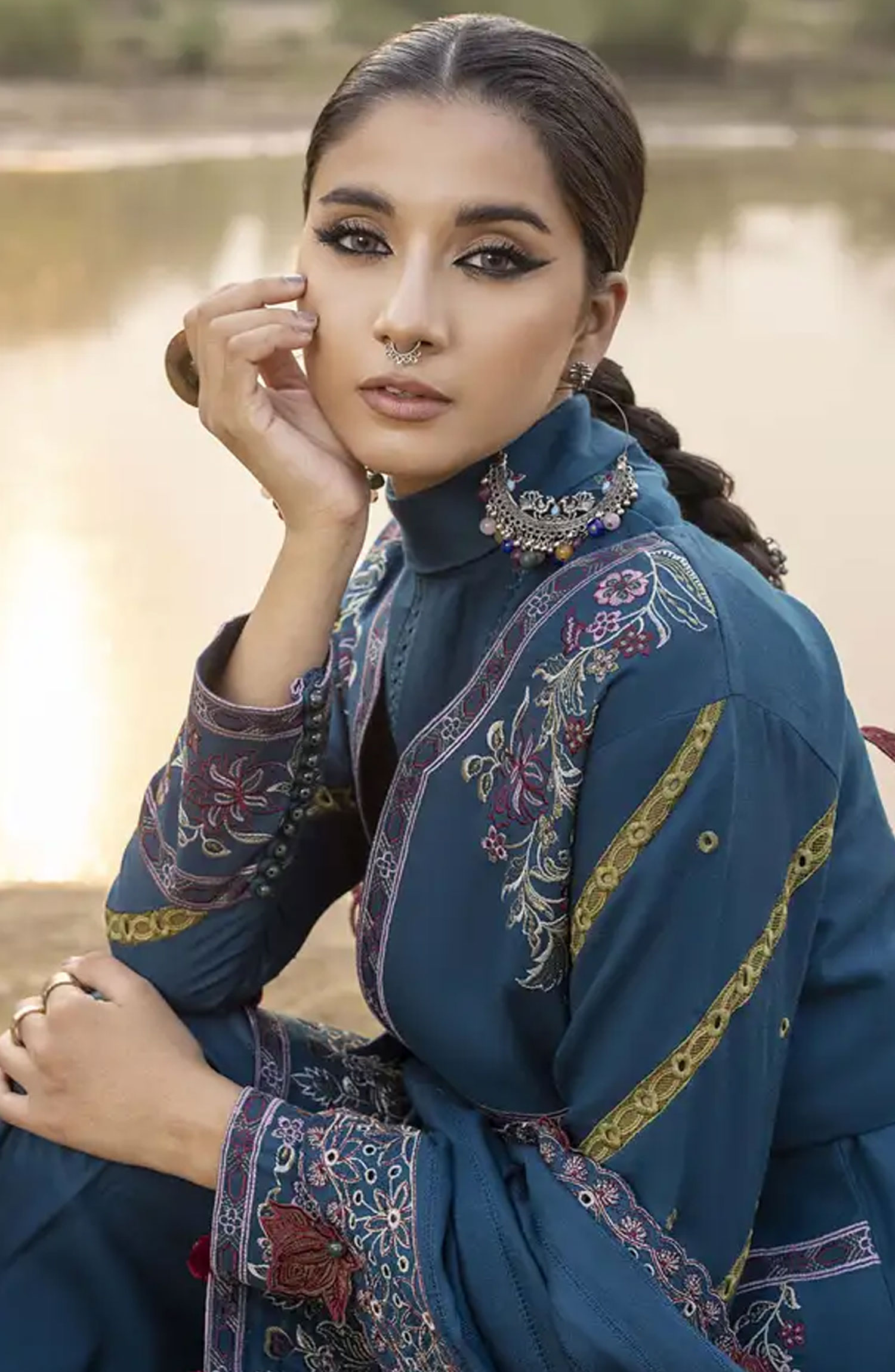 Lyra by Meerak Unstitched Winter Collection 2024 - D-01 Ghazal