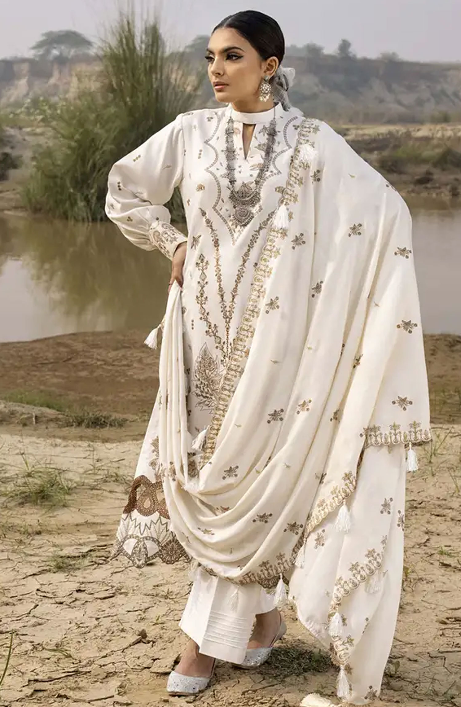 Lyra by Meerak Unstitched Winter Collection 2024 - D-07 Noor