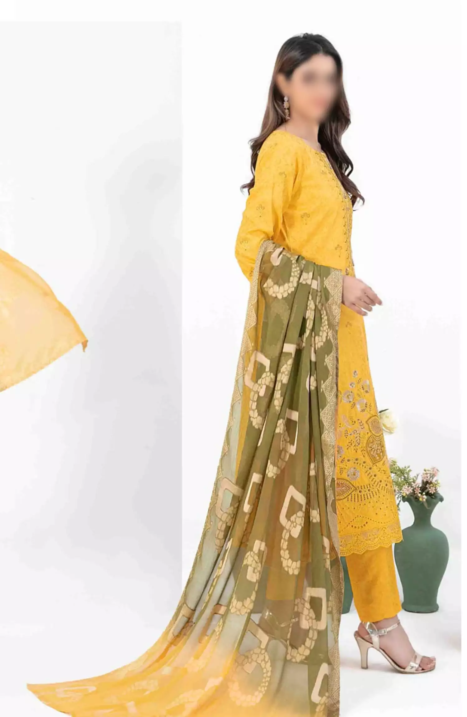 Sira - Embroidered Viscose Jacquard Collection - D-1316