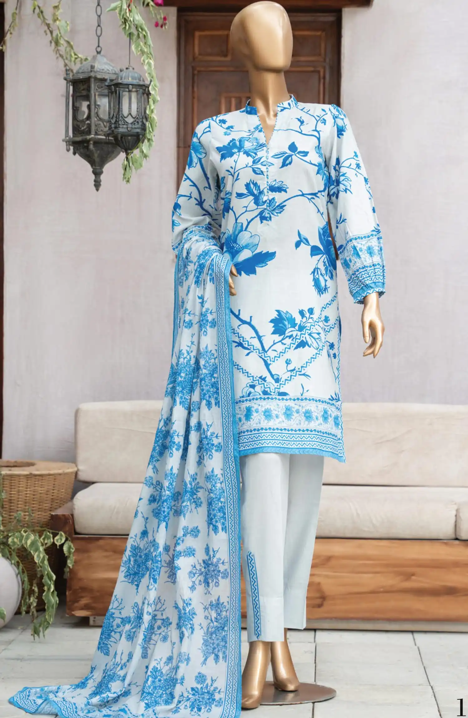 Safina Unstitched Cotton Cambric Collection - D 1228