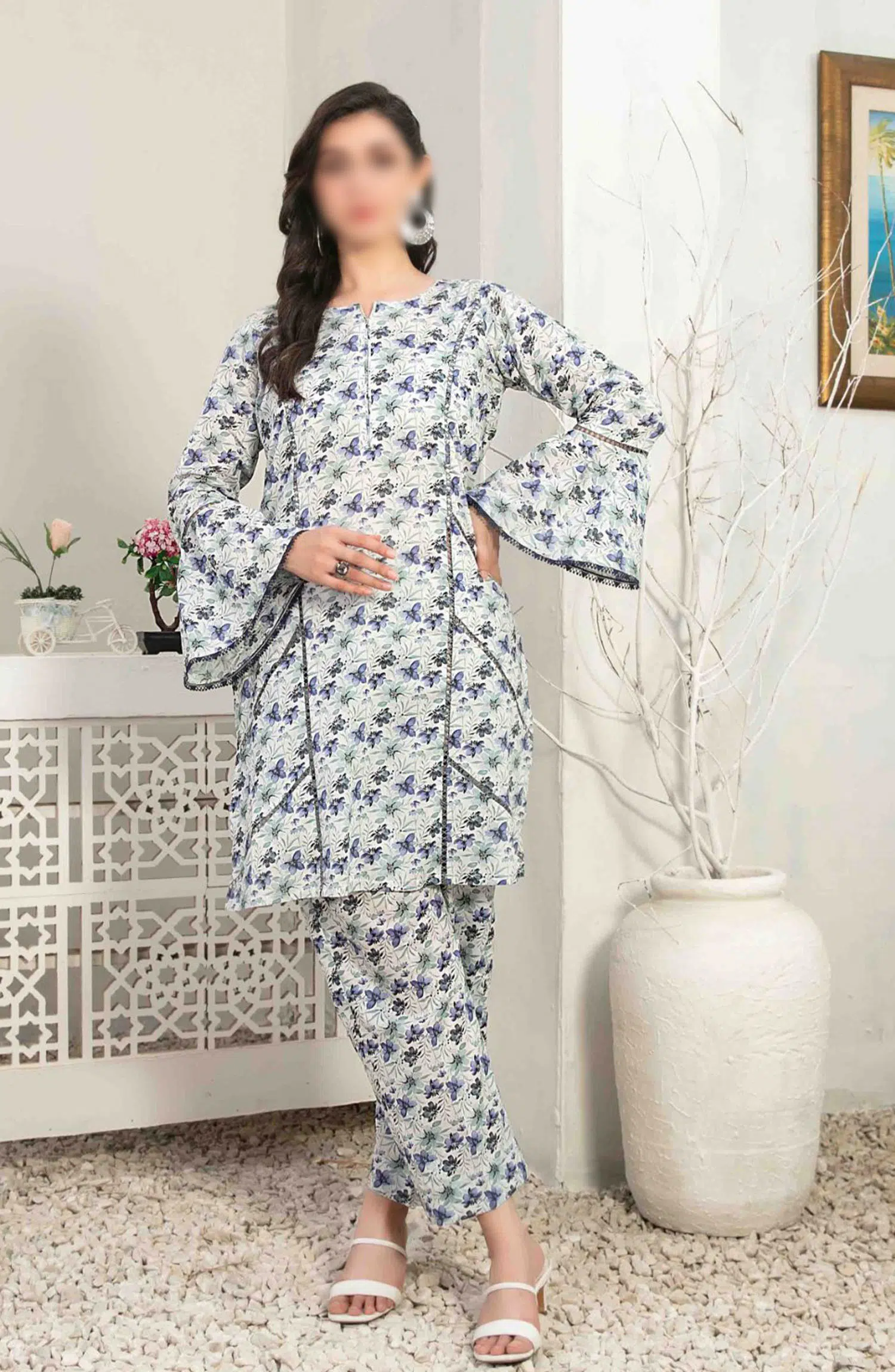 Nada - Digital Printed Lawn 2pcs Collection - D 3388