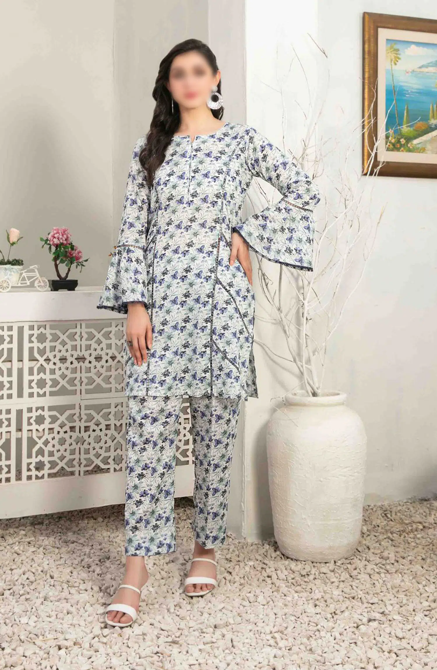 Nada - Digital Printed Lawn 2pcs Collection - D 3388