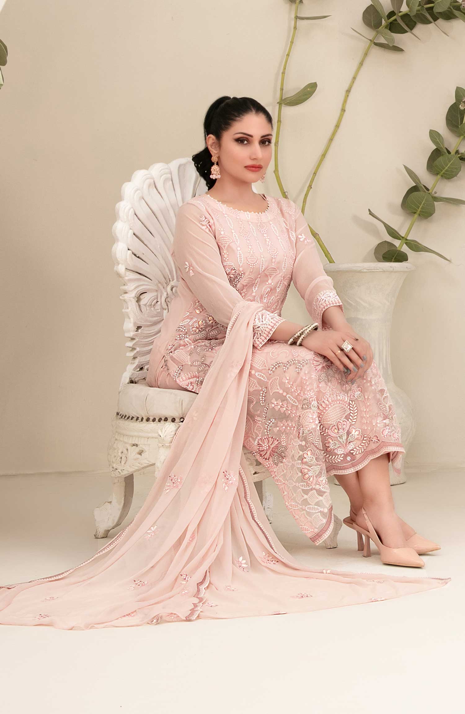 Setareh - Fancy Chiffon Semi Stitched Collection By Tawakkal Fabrics - D 5627