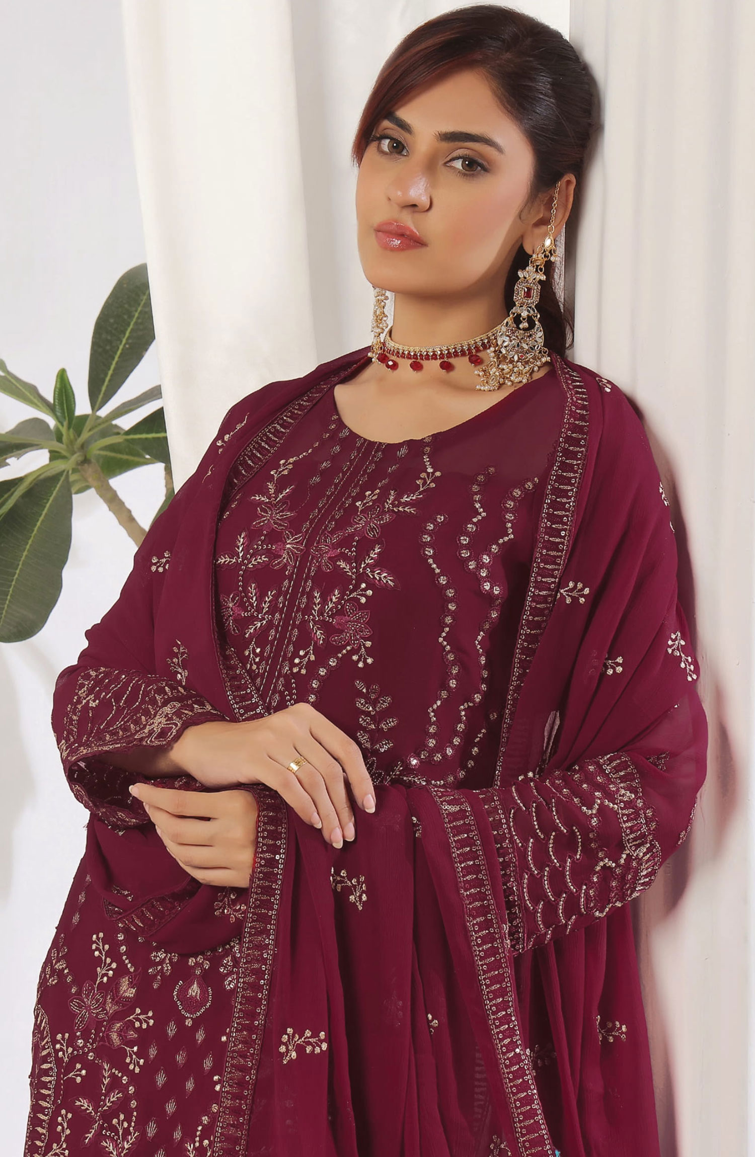 Amour Embroidered Luxury Chiffon Unstitched Collection By Soghat - Design 01