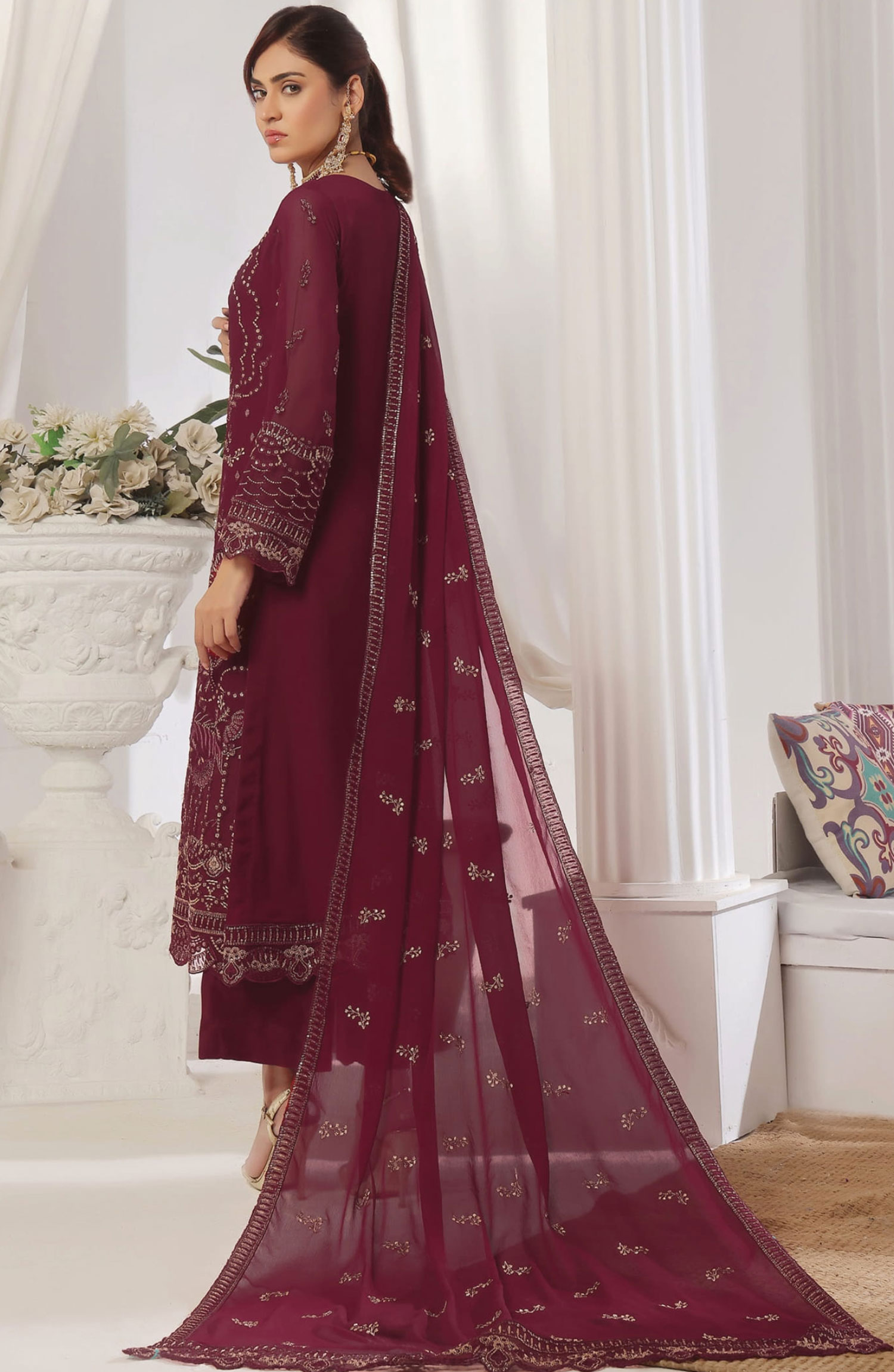 Amour Embroidered Luxury Chiffon Unstitched Collection By Soghat - Design 01