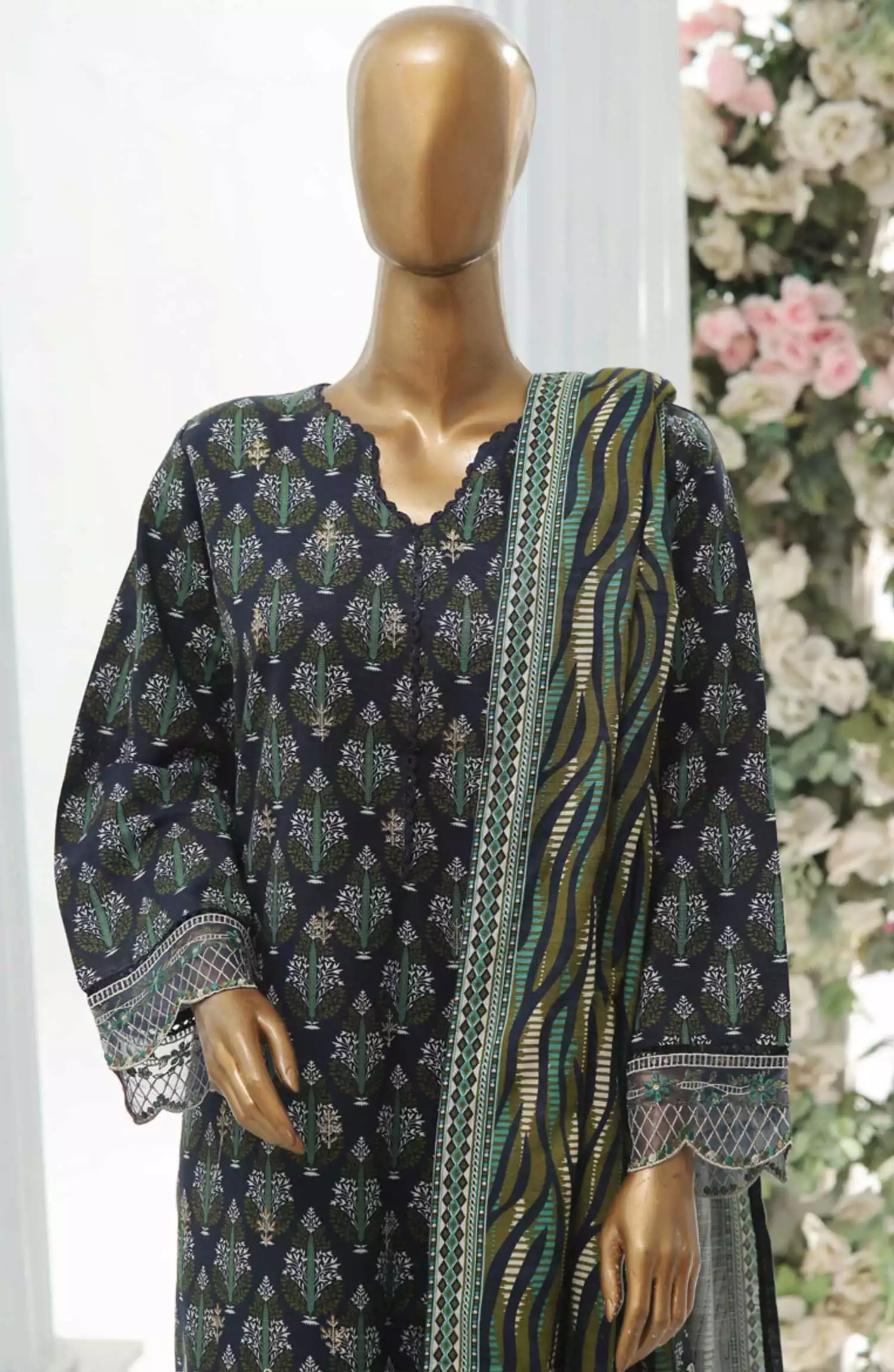 Bin Saeed Exclusive RTW Chikankari Embroidered Khaddar Collection Vol 04 - Design 02