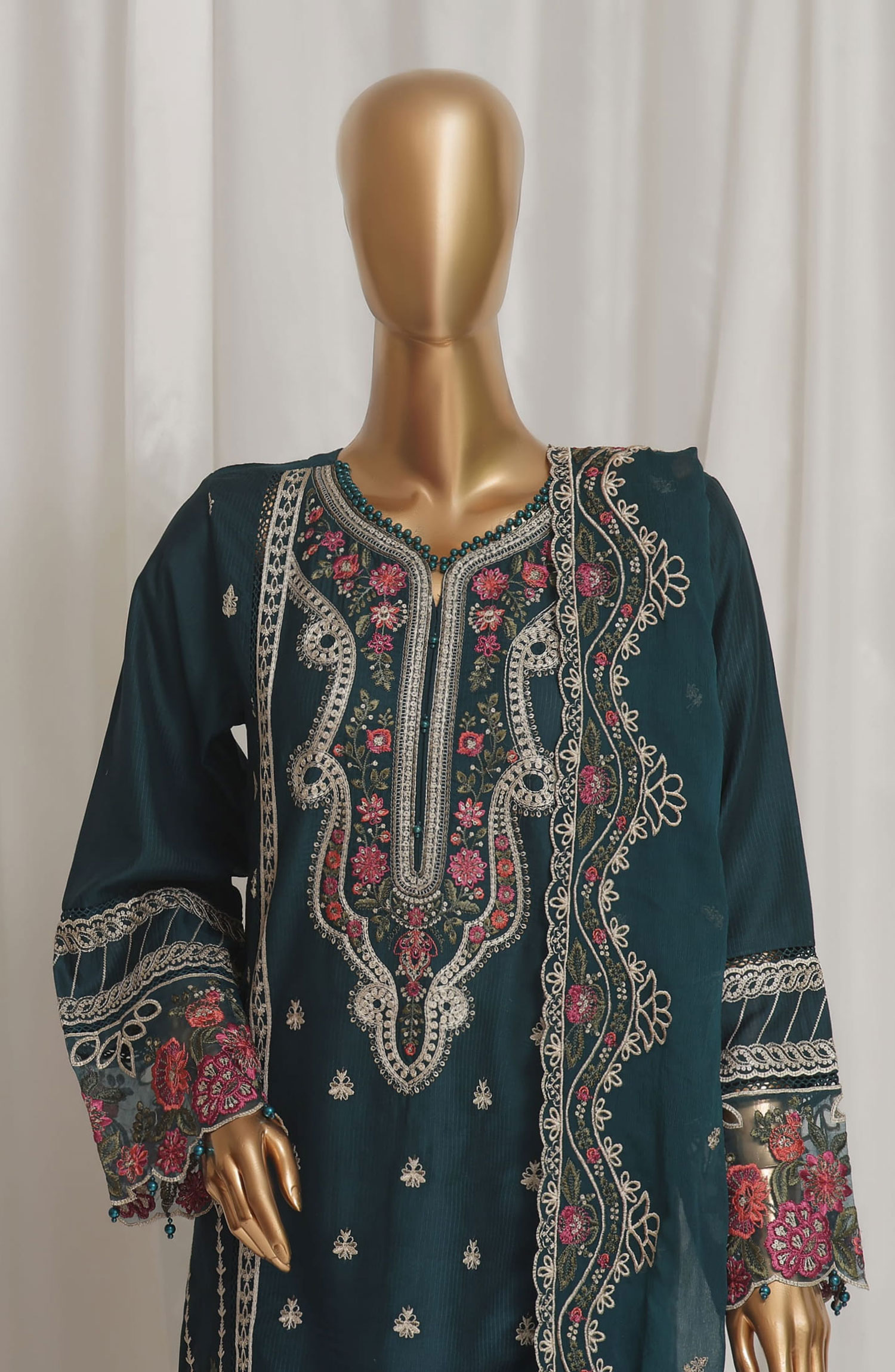 Sadabahar Luxury Embroidered Rod Silk Collection - Design 02