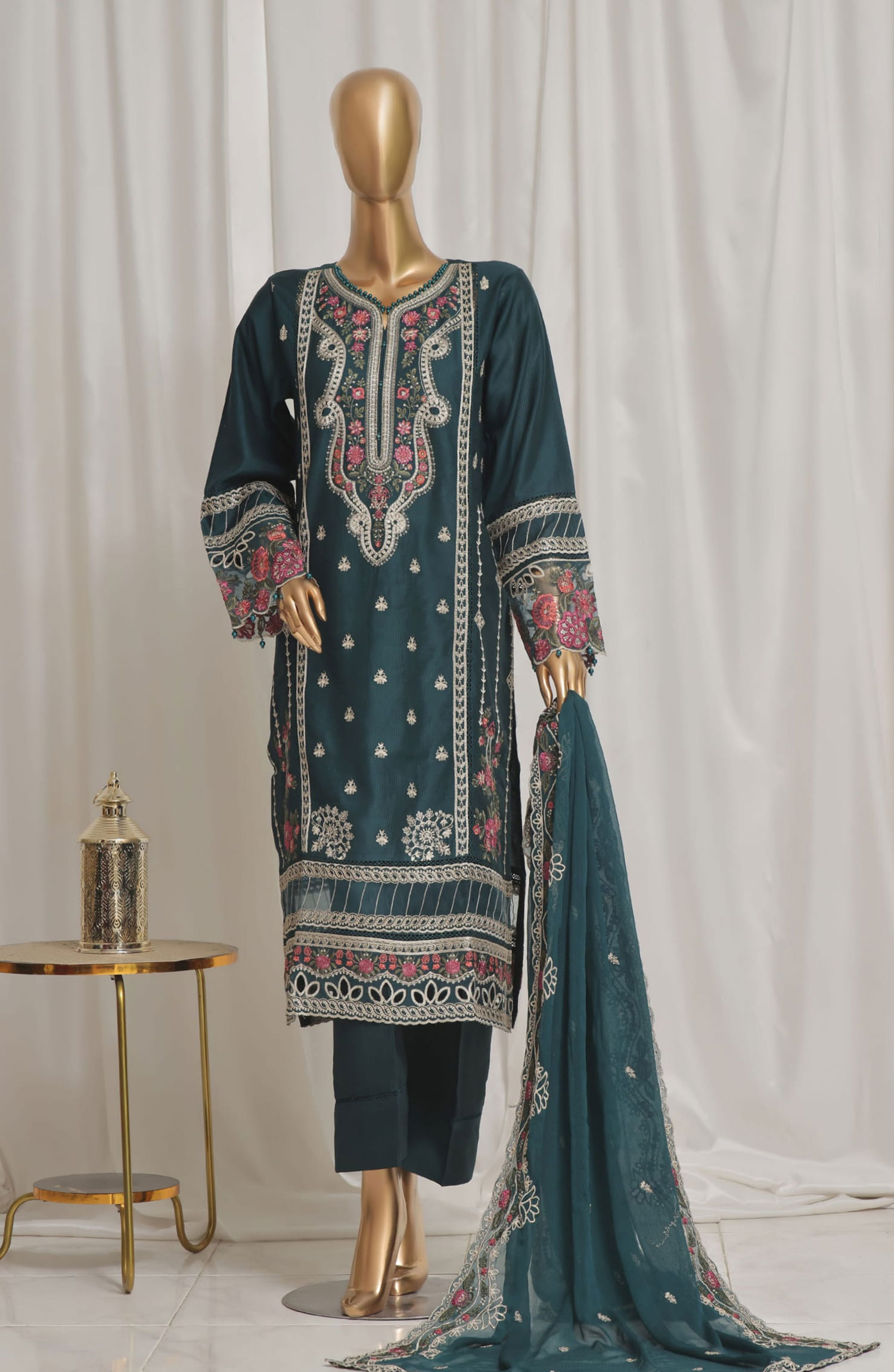 Sadabahar Luxury Embroidered Rod Silk Collection - Design 02