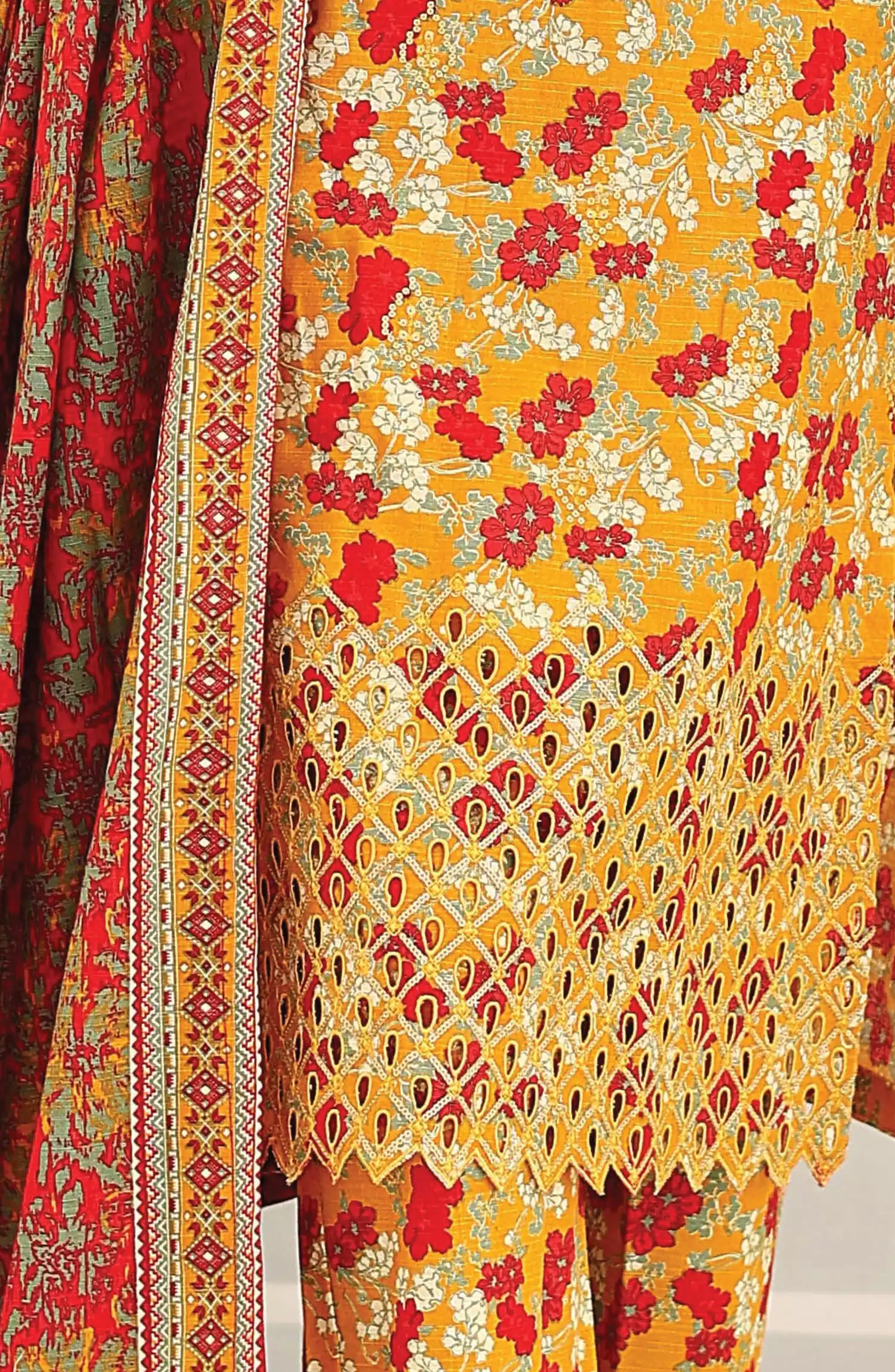 Bin Saeed Exclusive RTW Chikankari Embroidered Khaddar Collection - Design 03