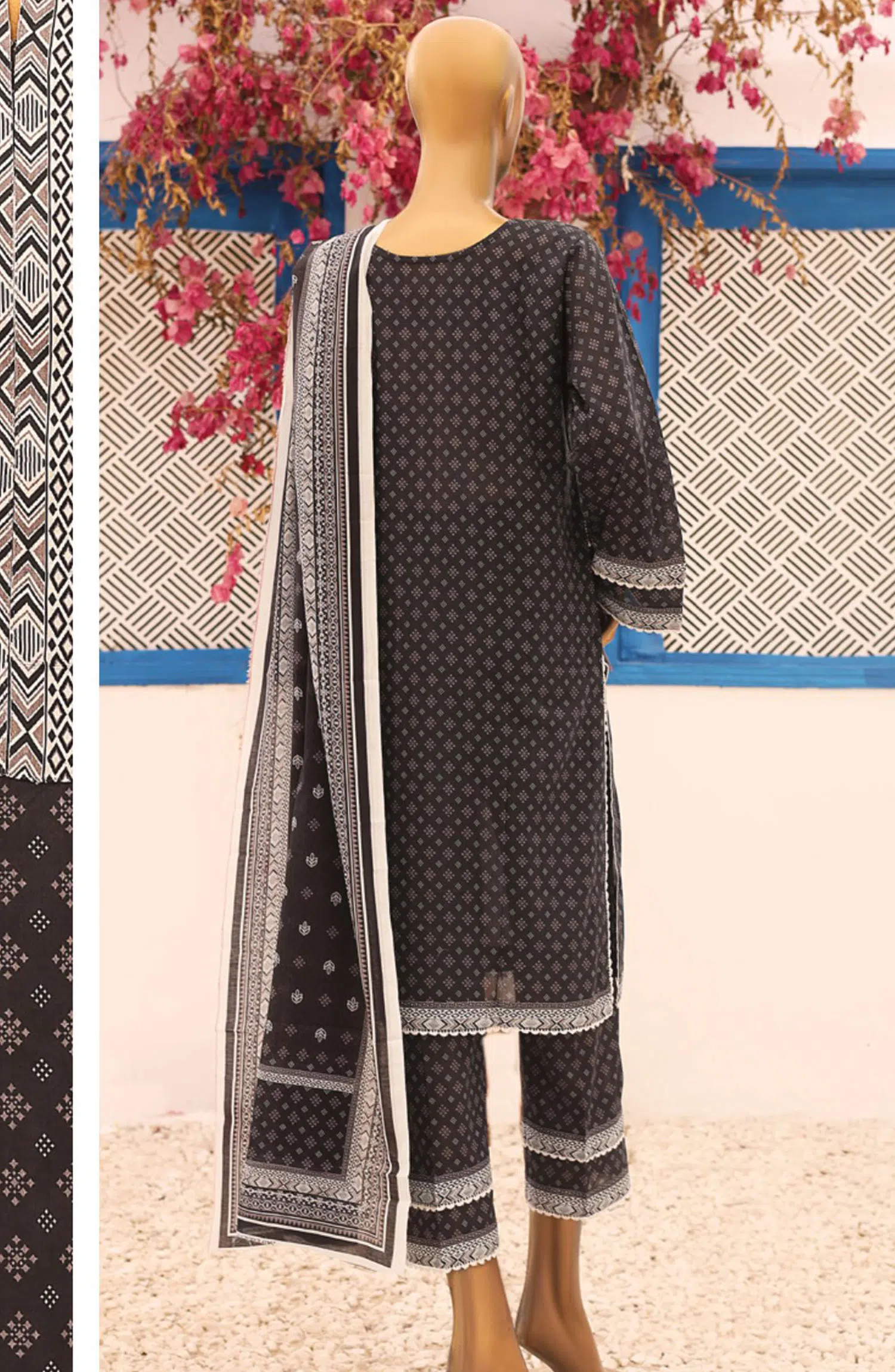 MTF Black Obsession Digital Printed Lawn Collection 2024 - DESIGN-03