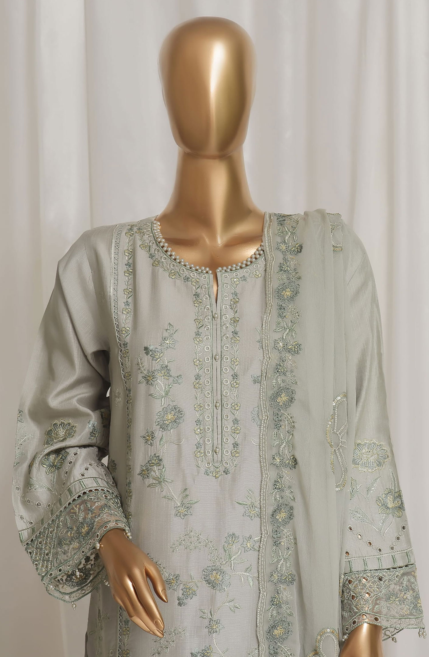 Sadabahar Luxury Embroidered Rod Silk Collection - Design 03