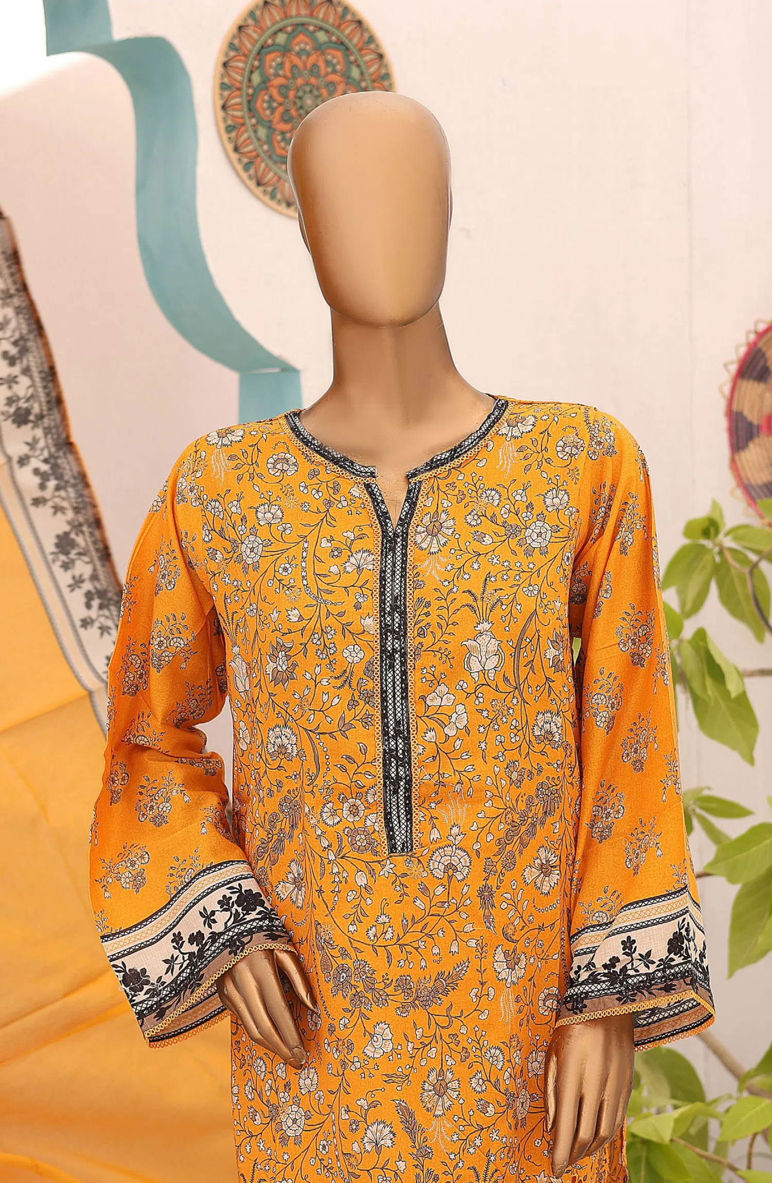 Bin Saeed Exclusive Lawnkari and Cutwork Kari Collection - Design 03