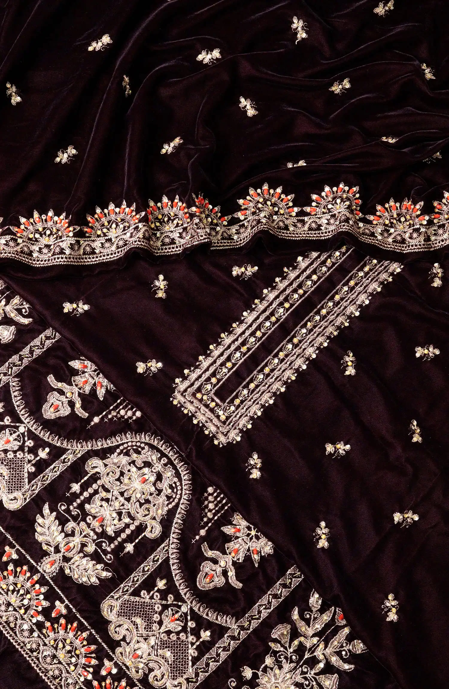 Exclusive Embroidered Velvet Collection-Design 03