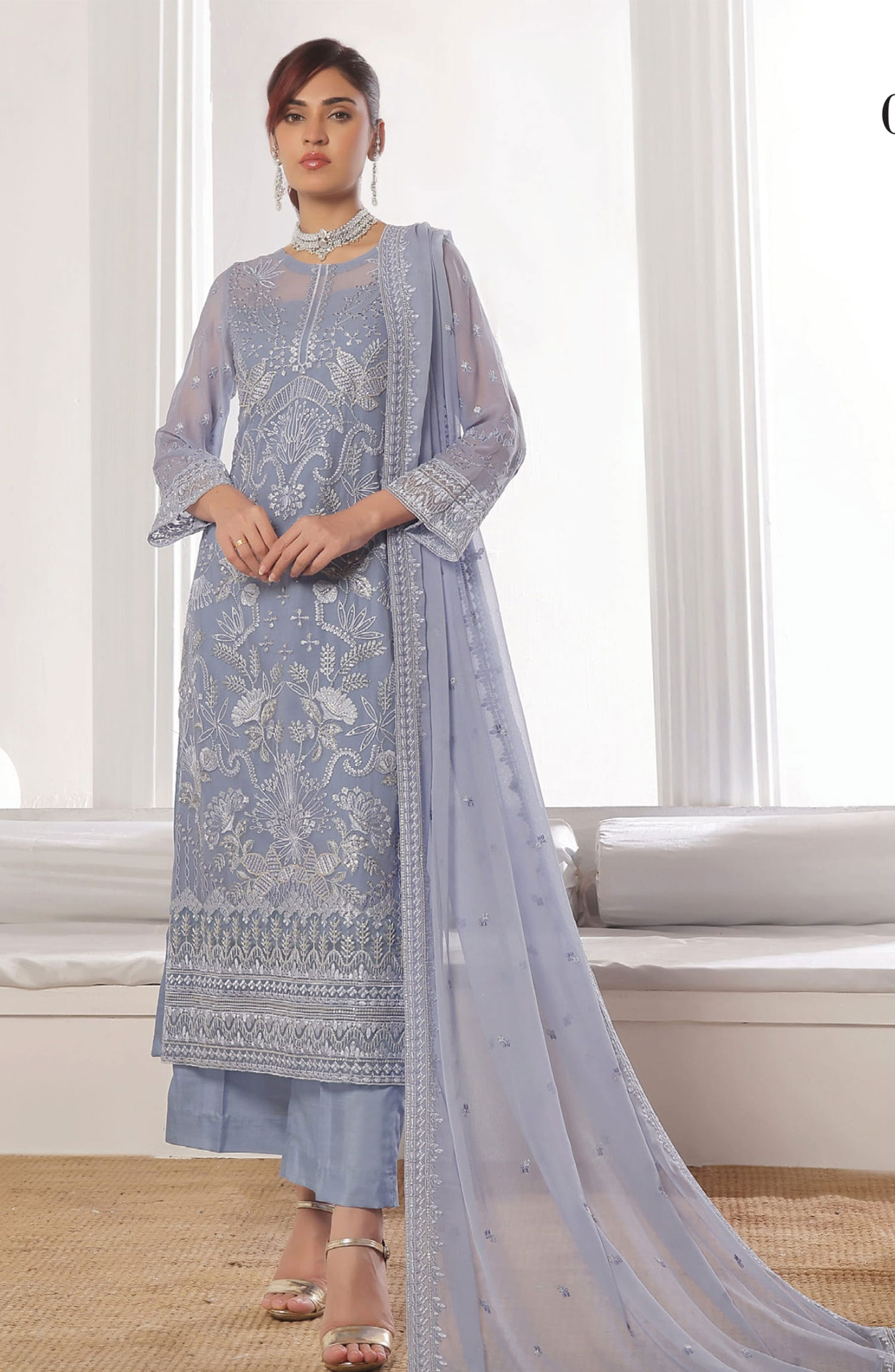 Amour Embroidered Luxury Chiffon Unstitched Collection By Soghat - Design 04