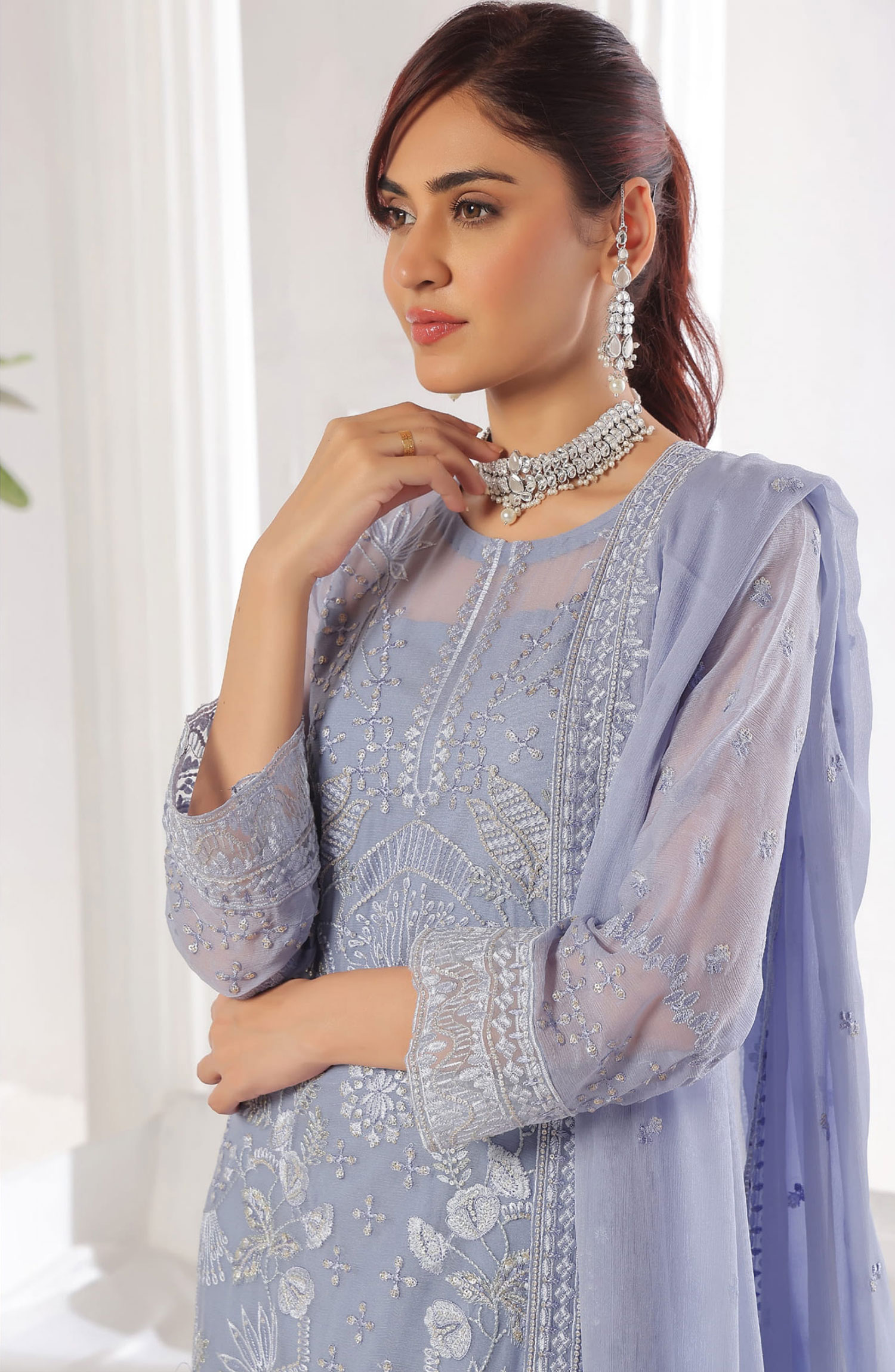 Amour Embroidered Luxury Chiffon Unstitched Collection By Soghat - Design 04