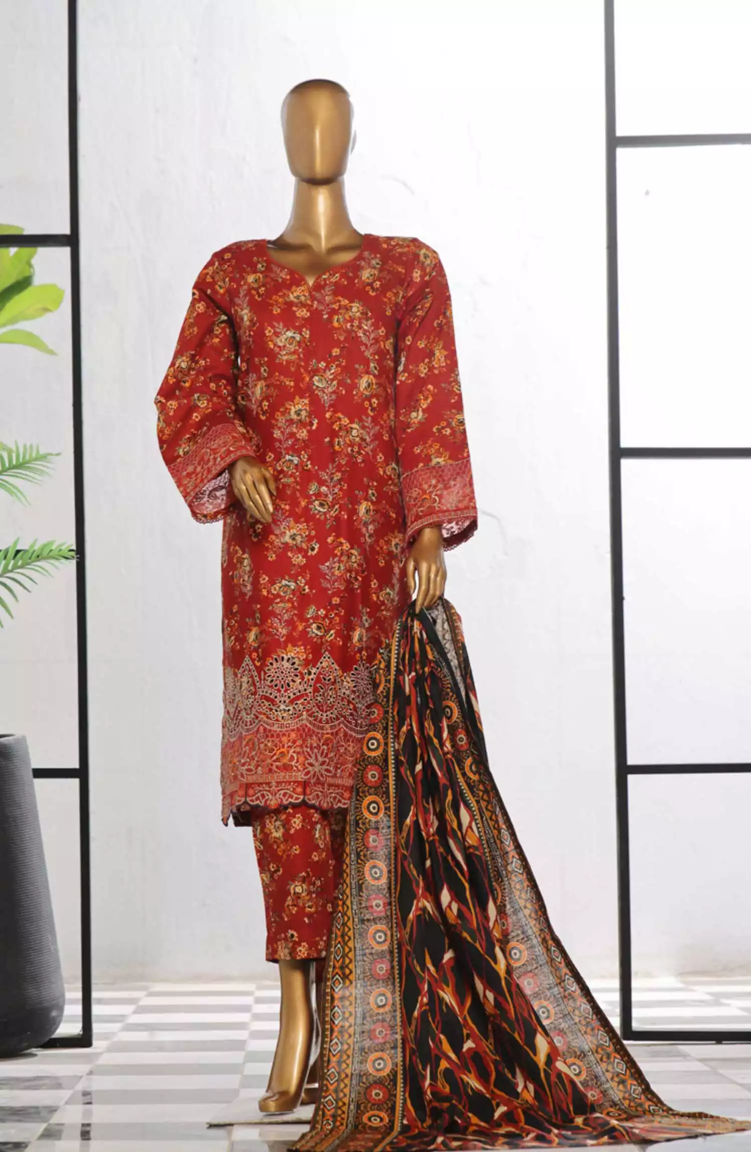 Bin Saeed Exclusive RTW Chikankari Embroidered Khaddar Collection Vol 03 - Design 04