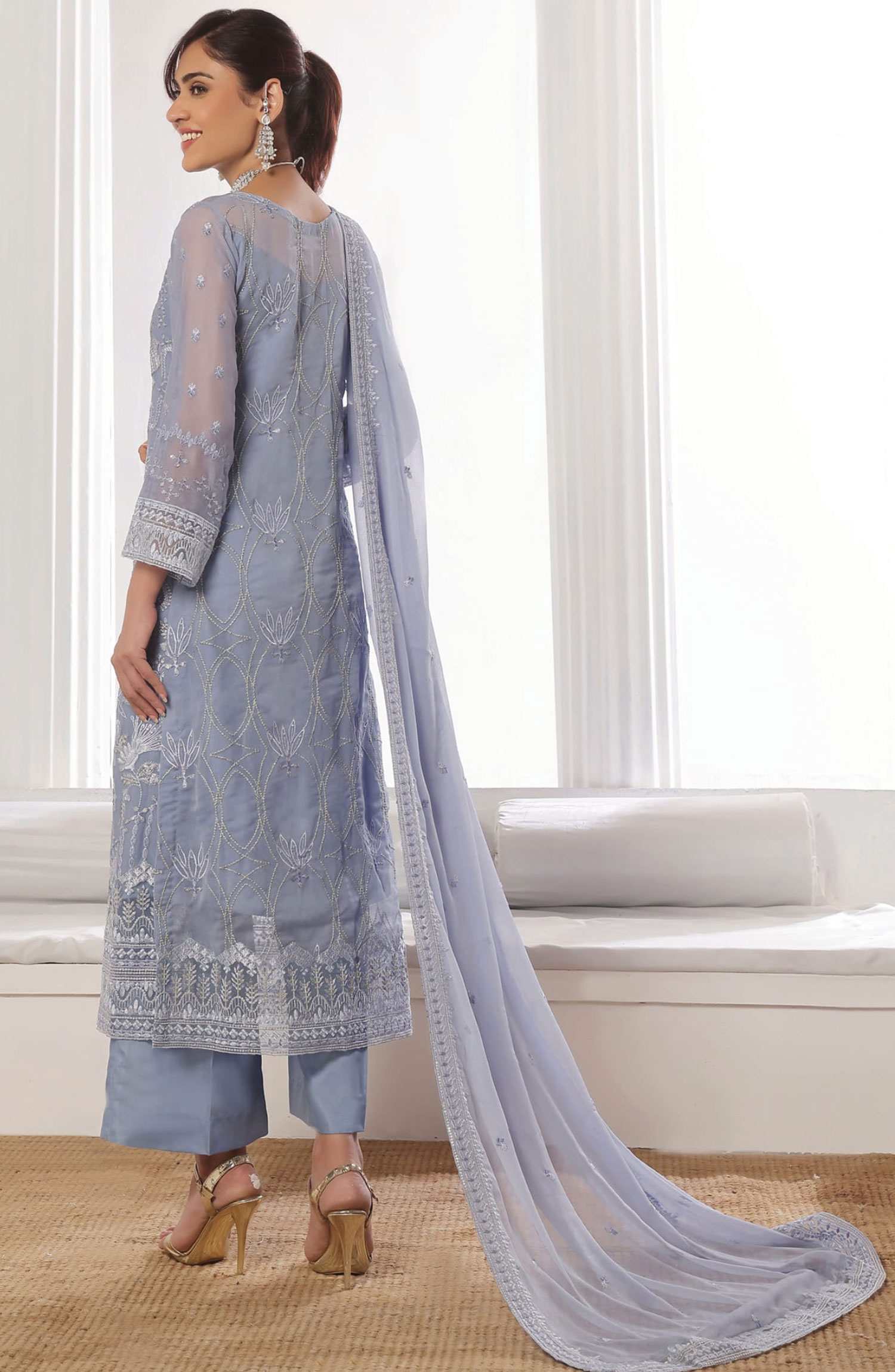 Amour Embroidered Luxury Chiffon Unstitched Collection By Soghat - Design 04