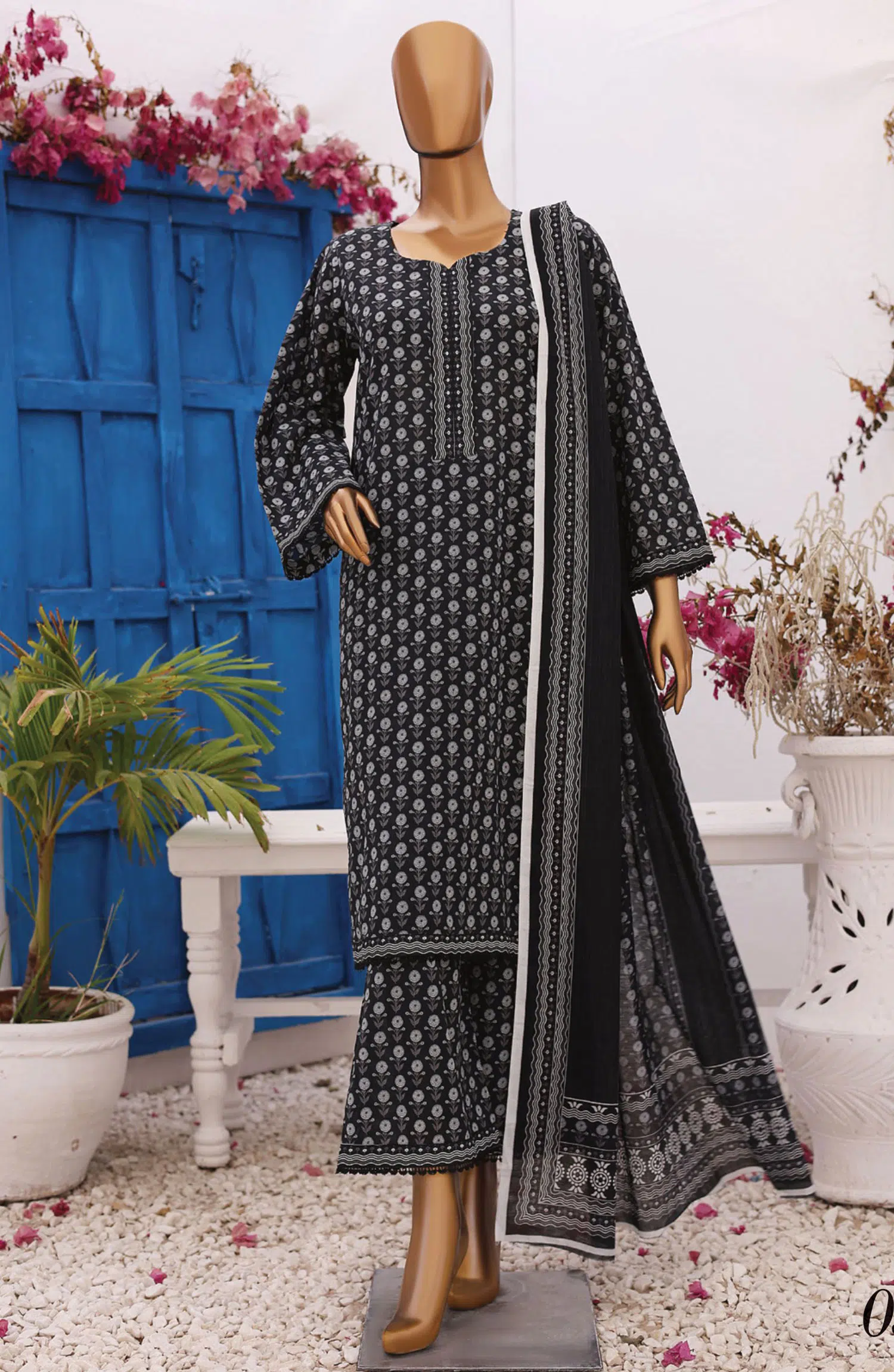 MTF Black Obsession Digital Printed Lawn Collection 2024 - DESIGN-05