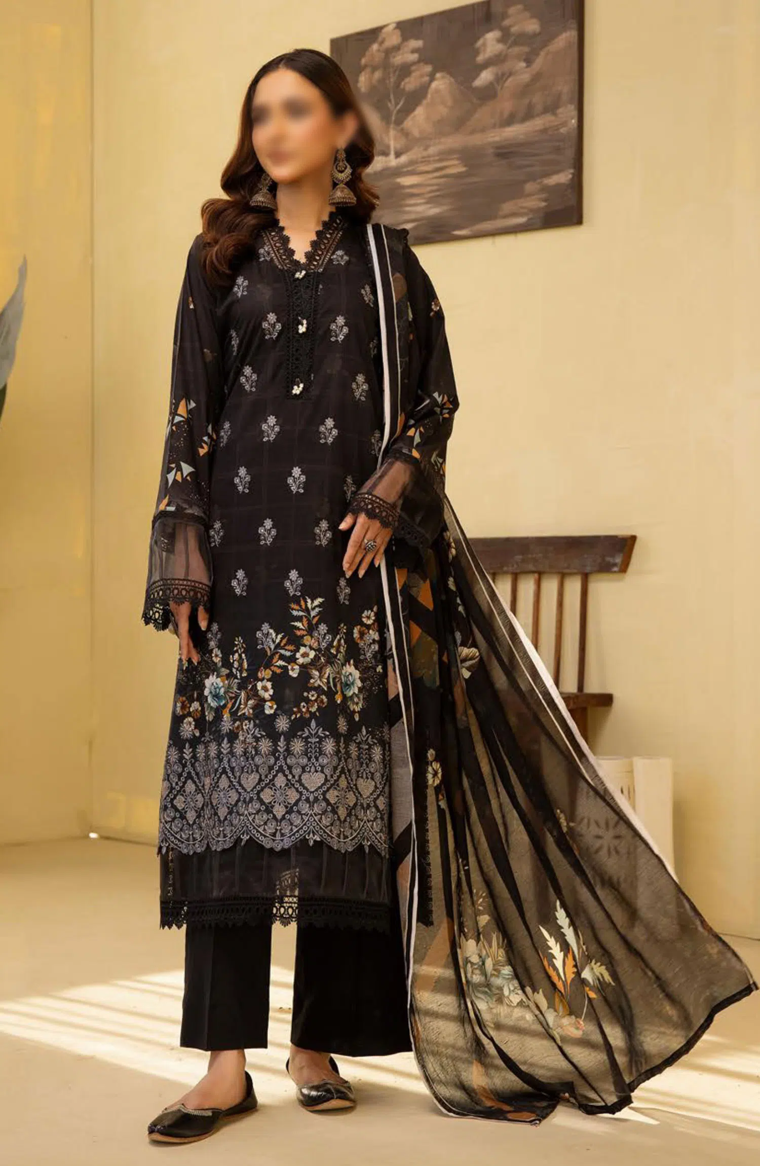 Zara Meer Printed Slub Lawn Collection 2024 - Design 05