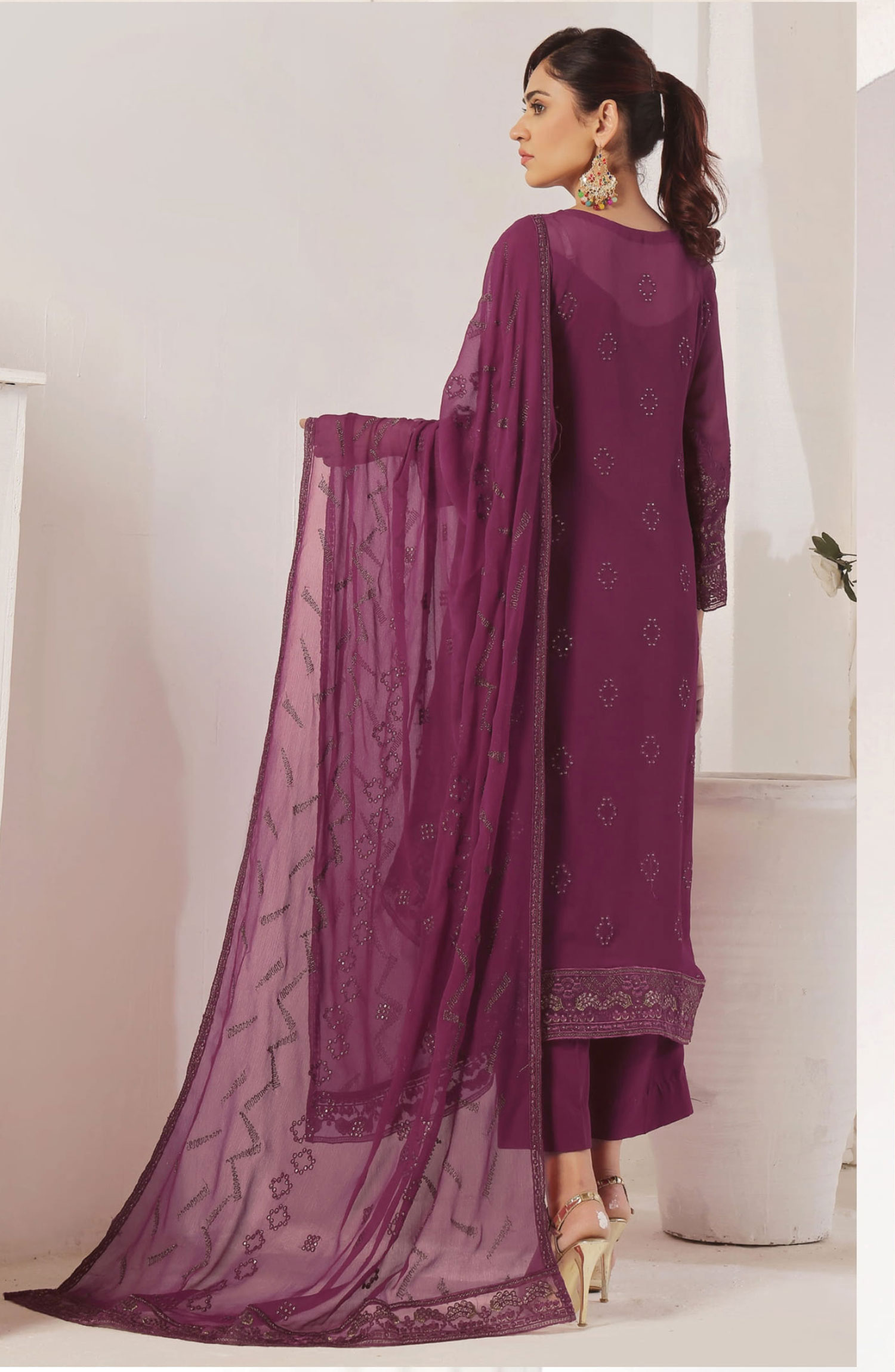 Amour Embroidered Luxury Chiffon Unstitched Collection By Soghat - Design 06