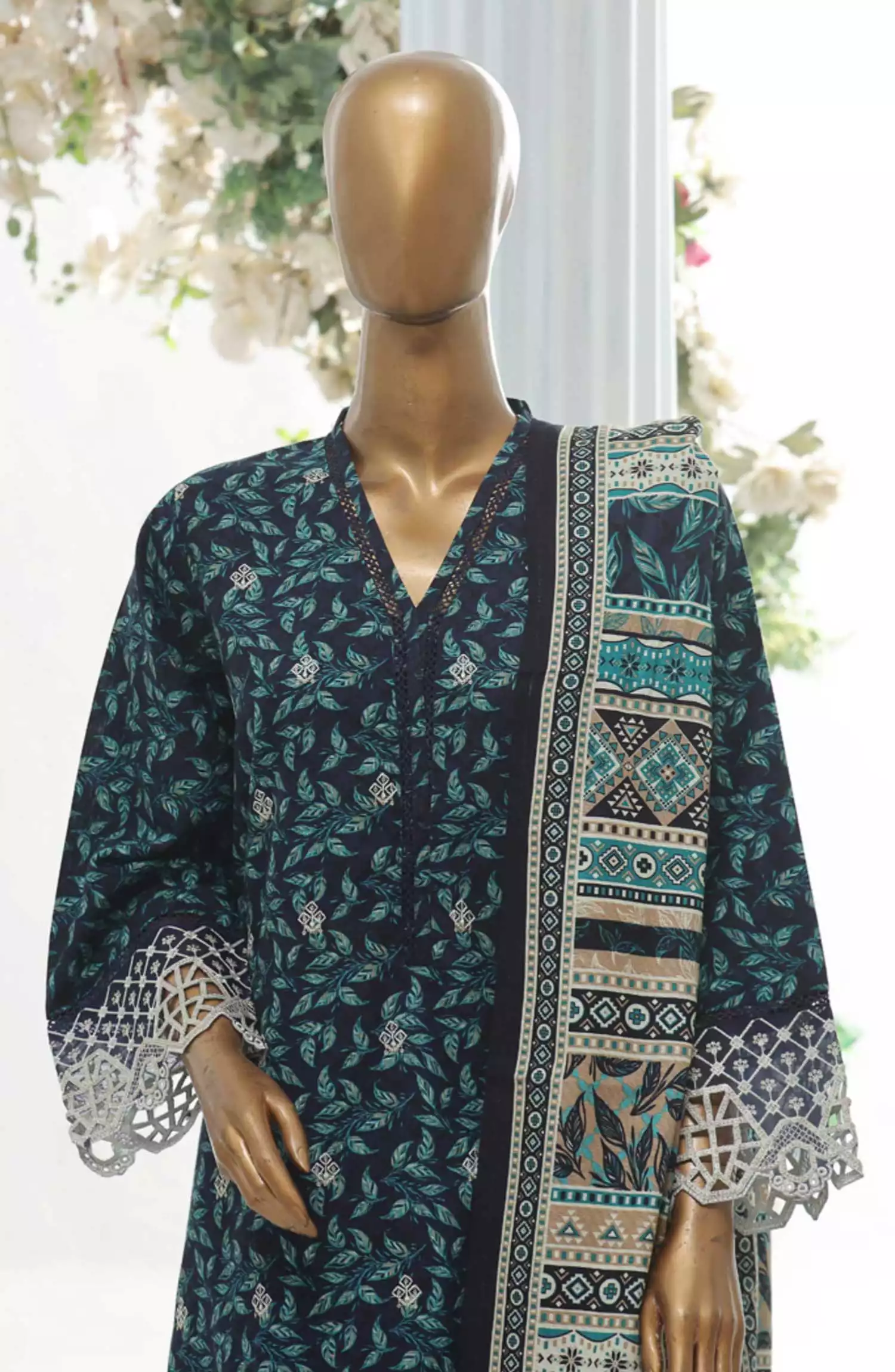 Bin Saeed Exclusive RTW Chikankari Embroidered Khaddar Collection Vol 04 - Design 06