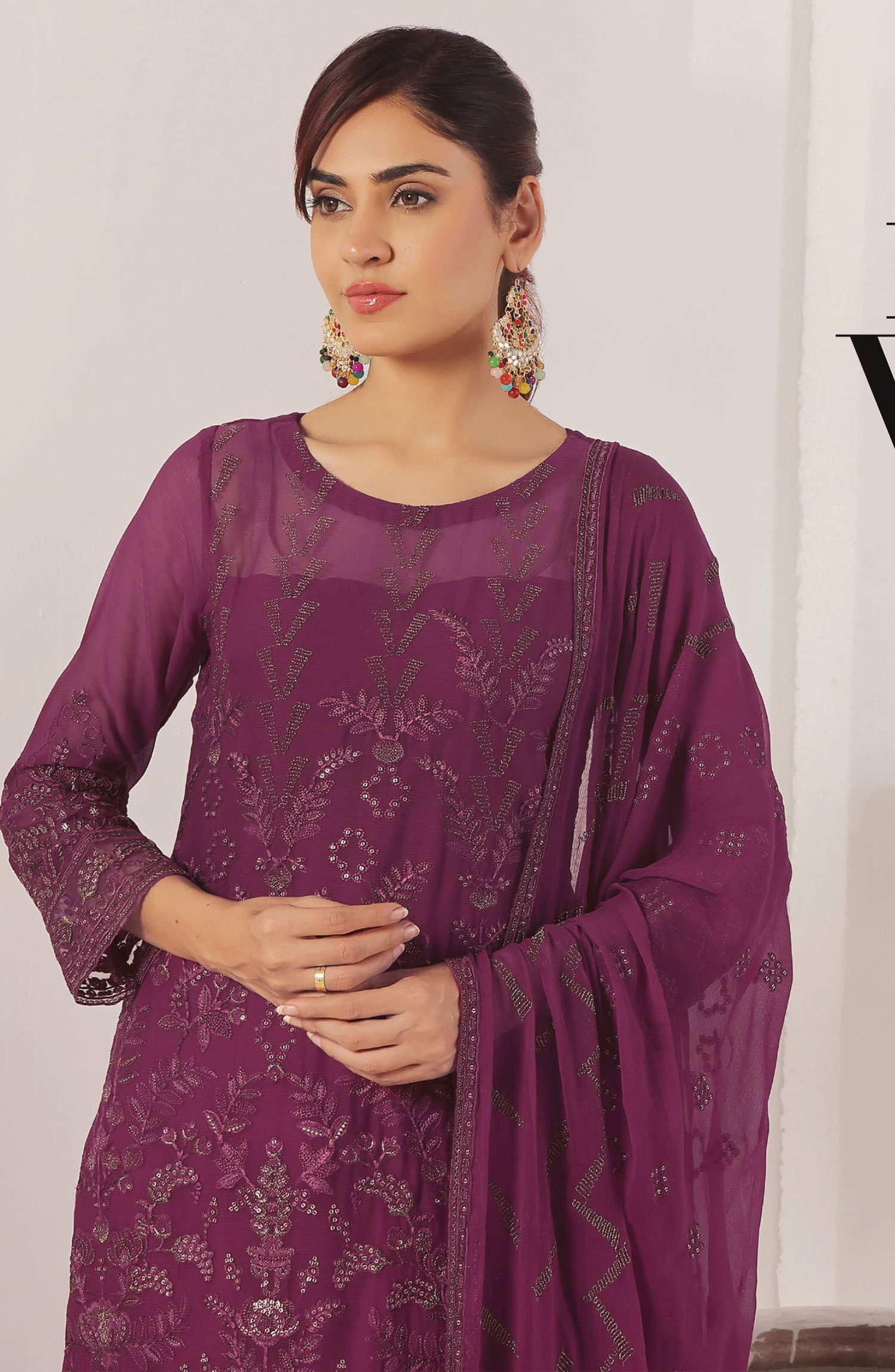 Amour Embroidered Luxury Chiffon Unstitched Collection By Soghat - Design 06