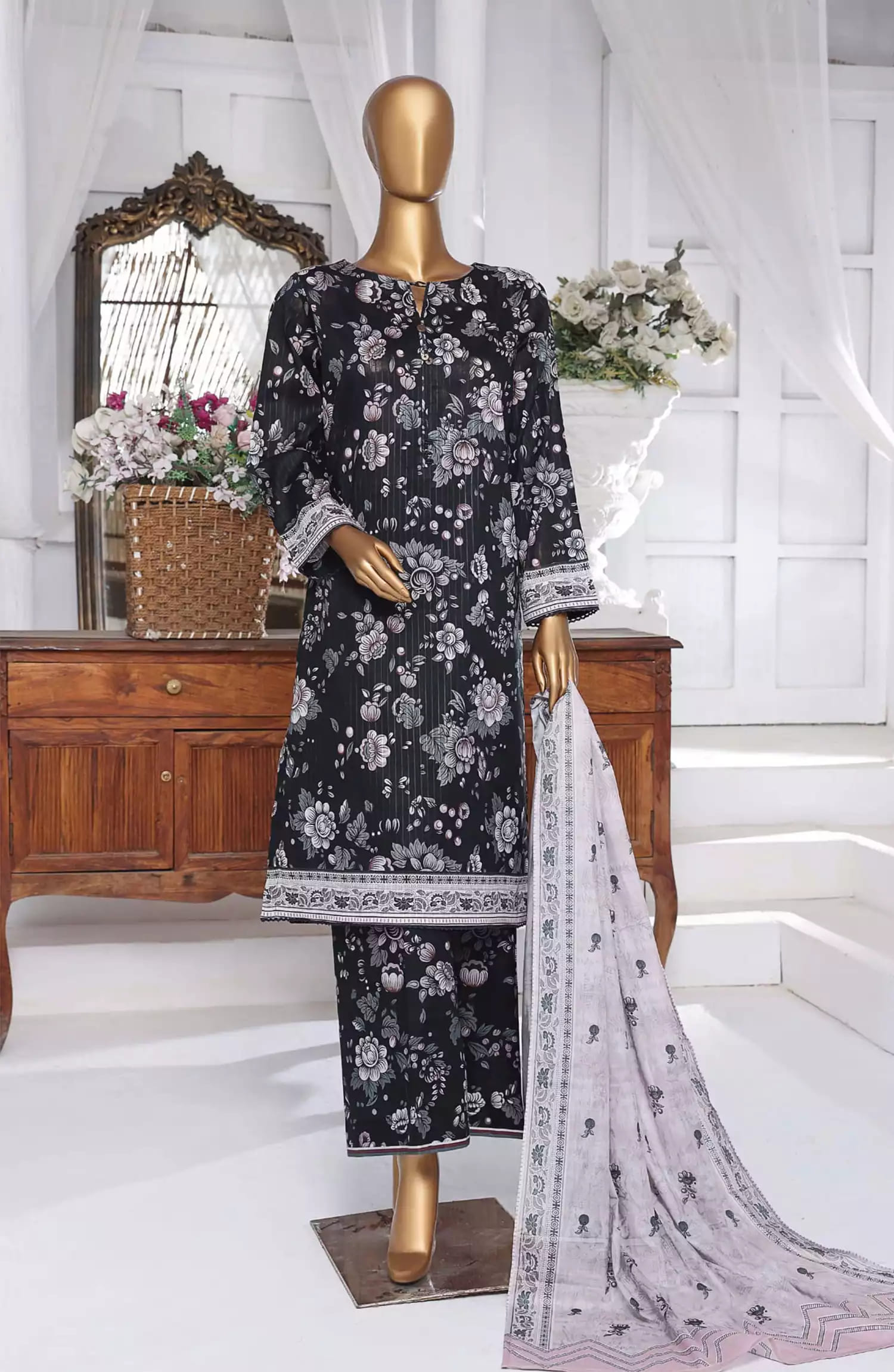 HZ Nayab Digital Printed Doriya Voile Lawn Dupatta Collection Vol 03 - Design 06