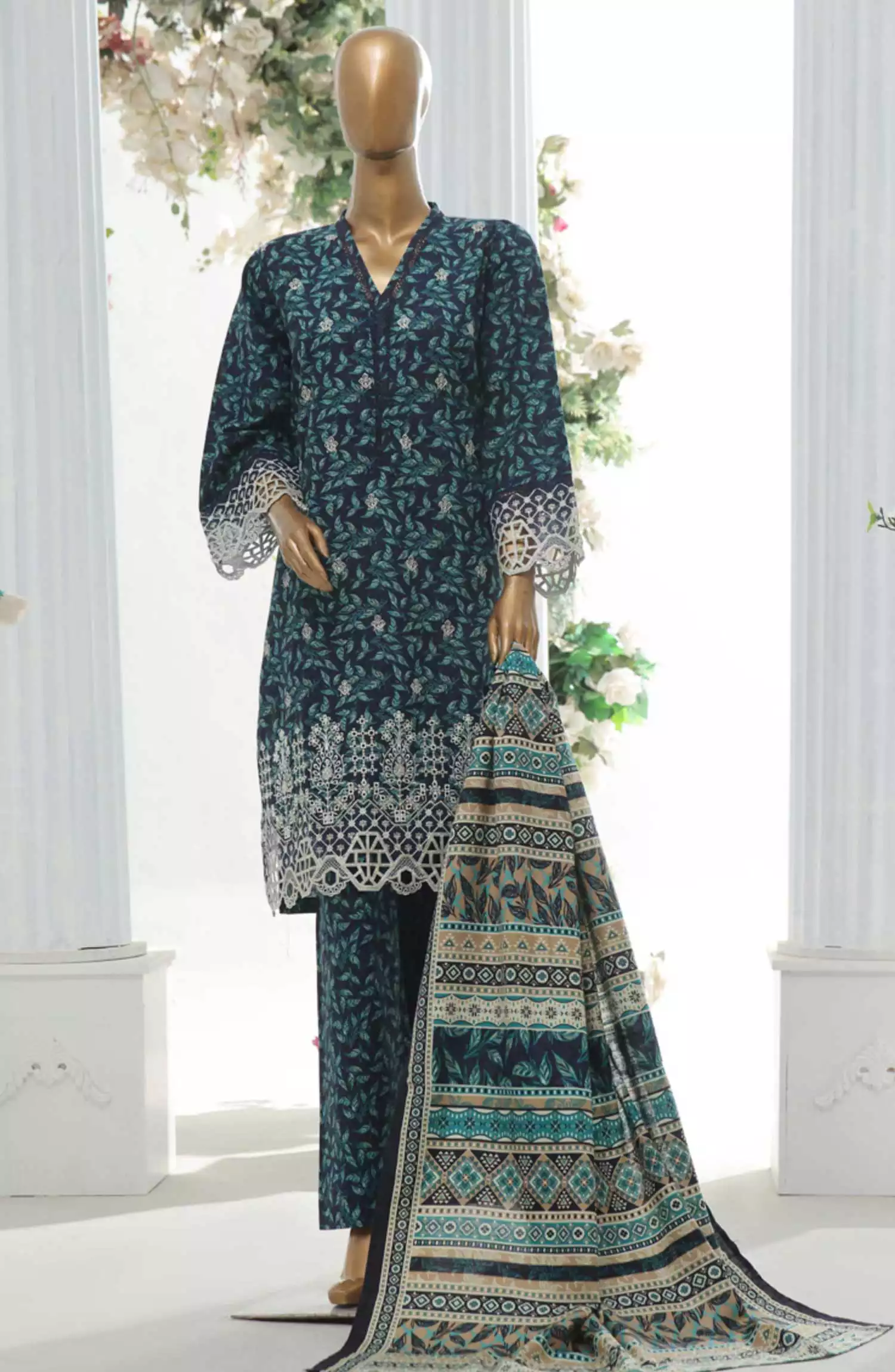 Bin Saeed Exclusive RTW Chikankari Embroidered Khaddar Collection Vol 04 - Design 06