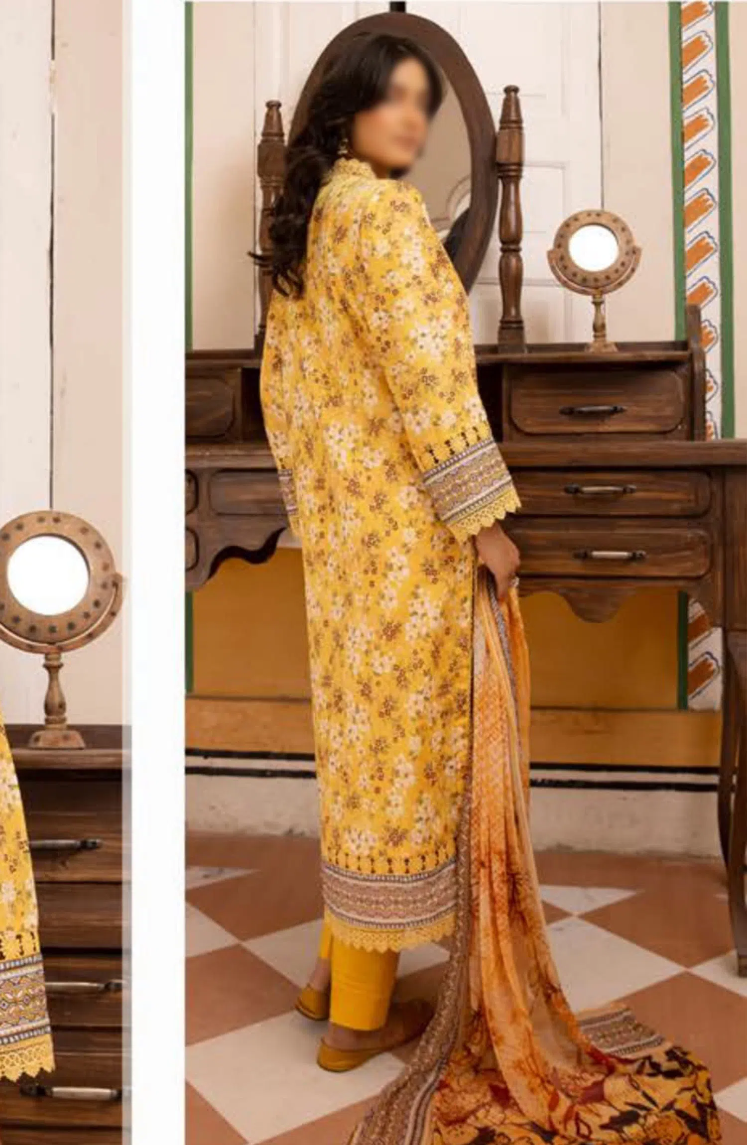 Mahees Printed Chikankari Lawn Collection By Riaz Arts - Design-07