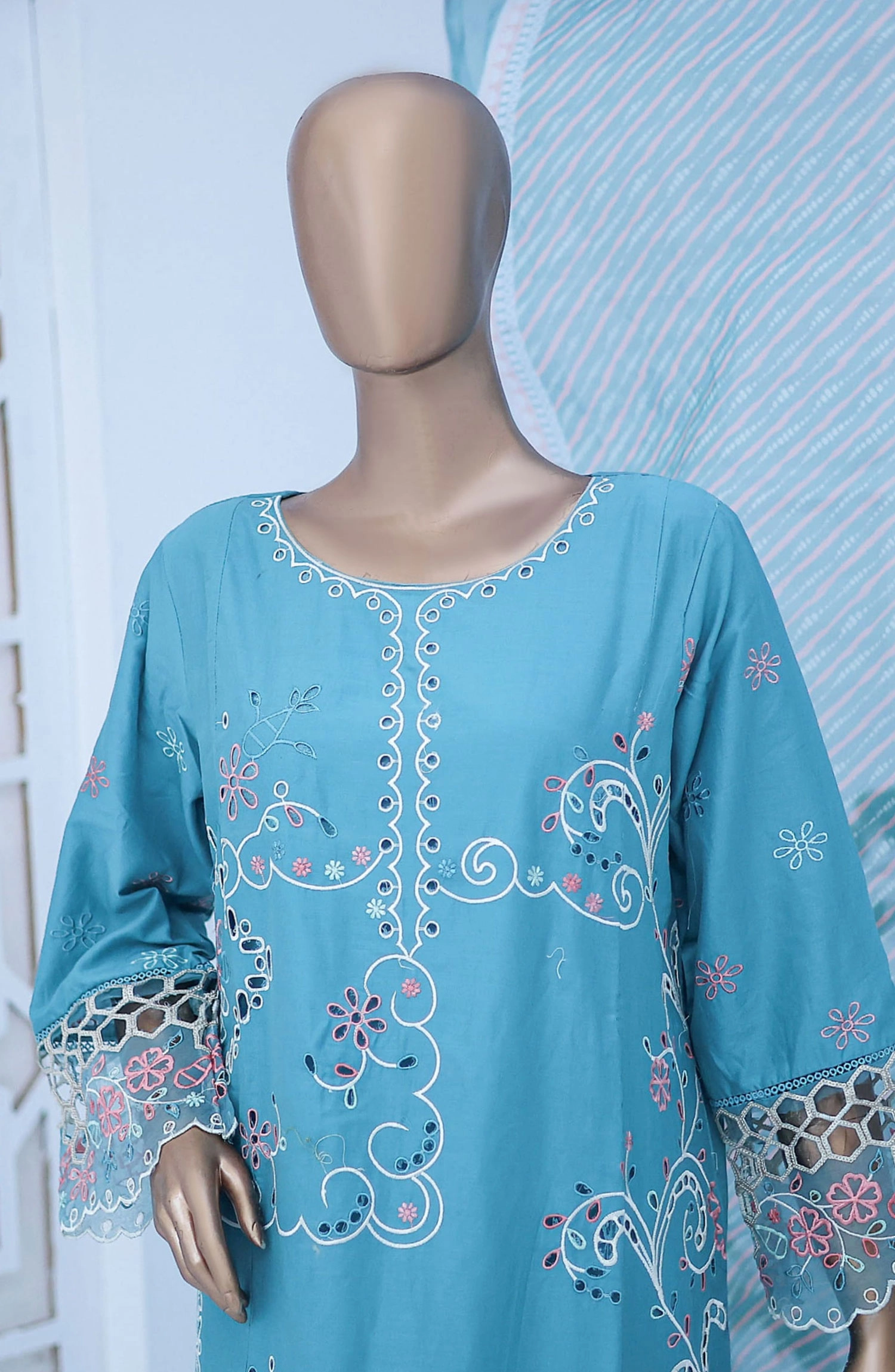 Bin Saeed Luxury Embroidered With Chiffon Dupatta - Design 07