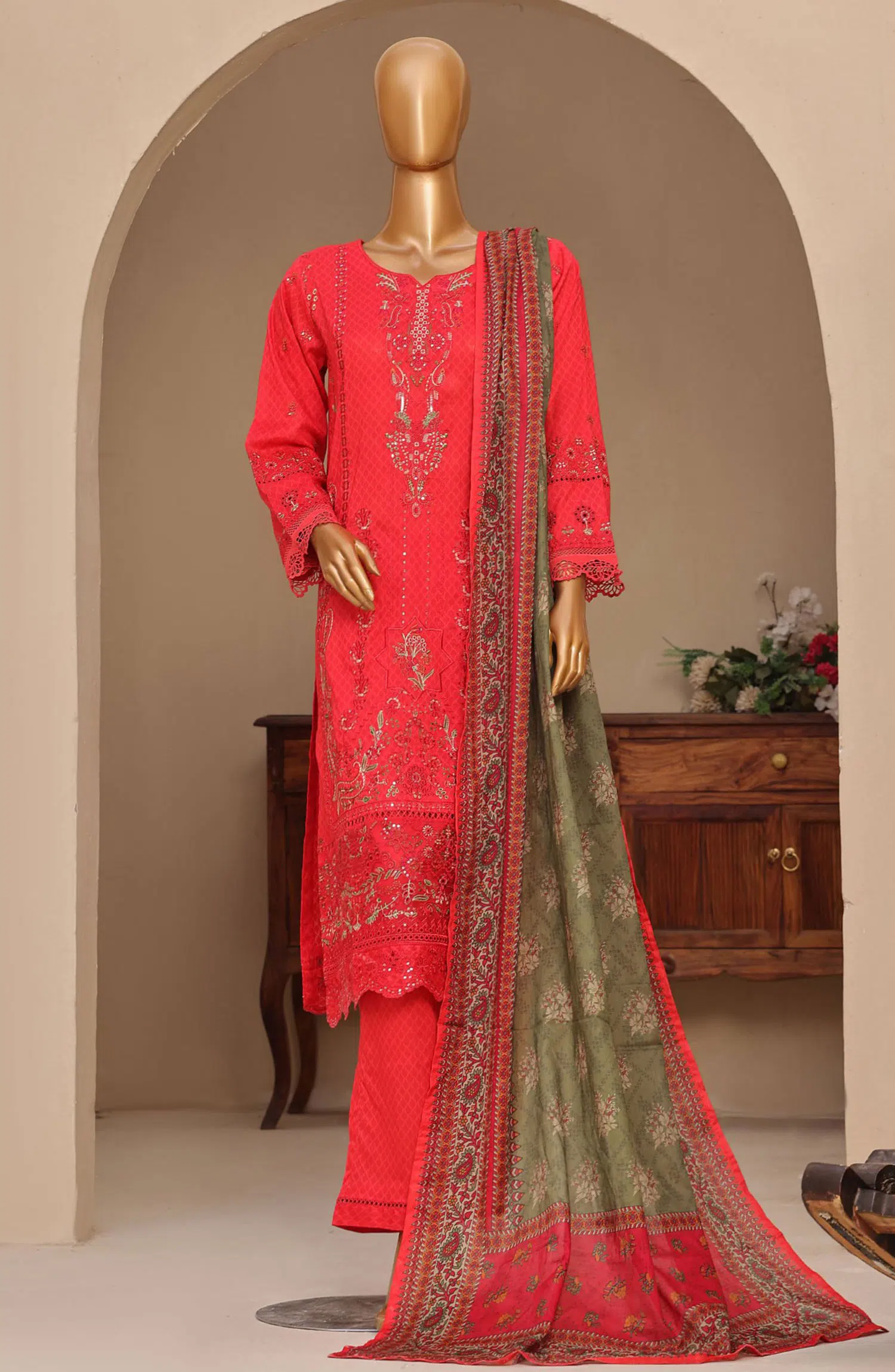 SADABAHAR Premium Embroidered Printed Lawn Collection - Design 07