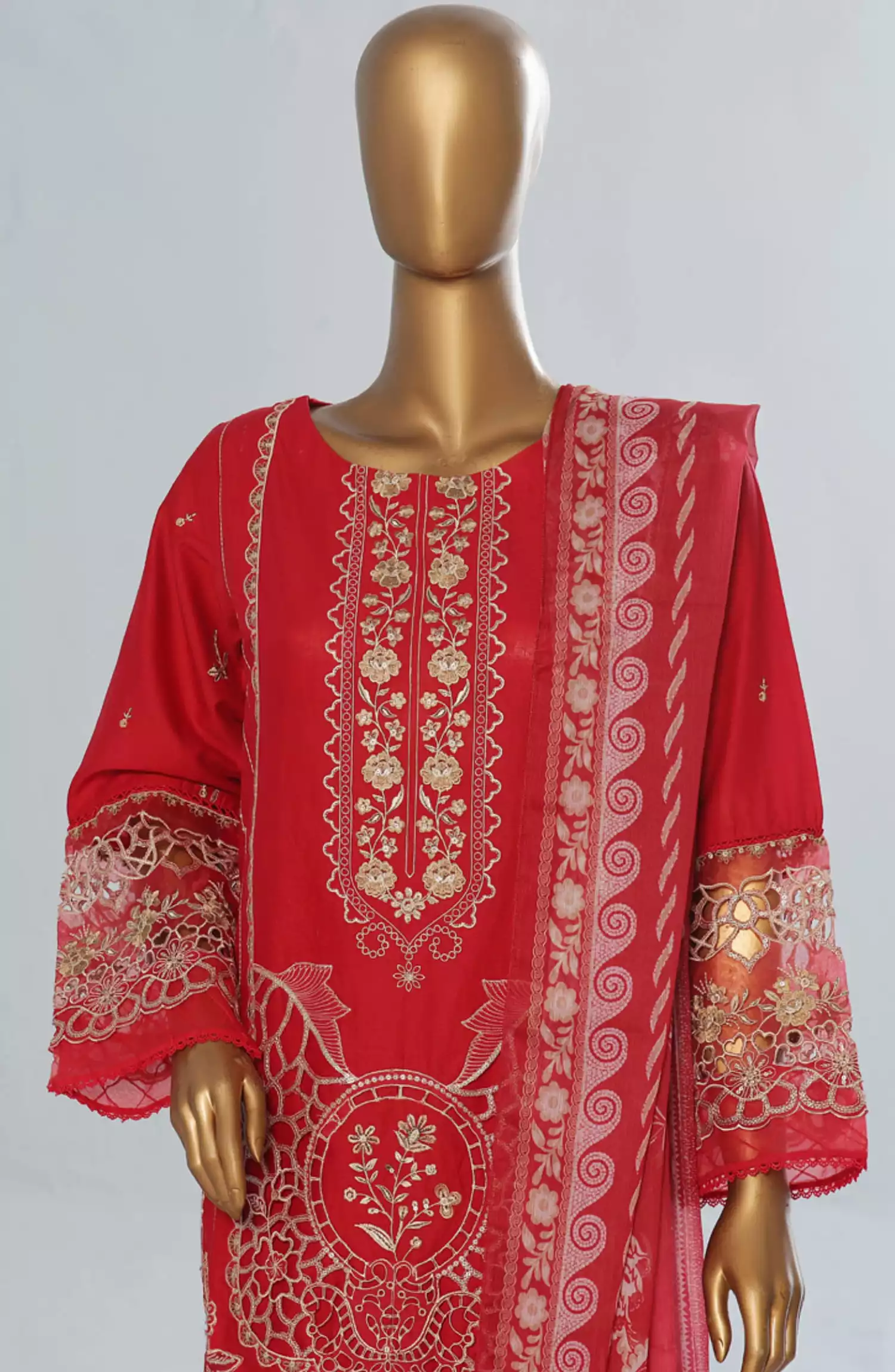 Bin Saeed Luxury RTW Cotton Embroidered Collection 2024 Vol 04 - Design 08