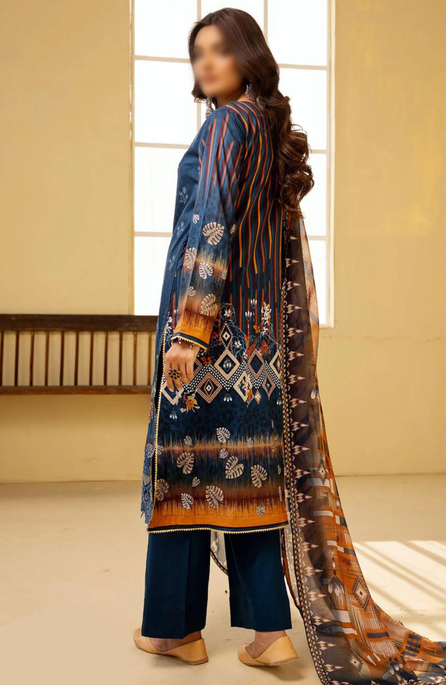 Zara Meer Printed Slub Lawn Collection 2024 - Design 08