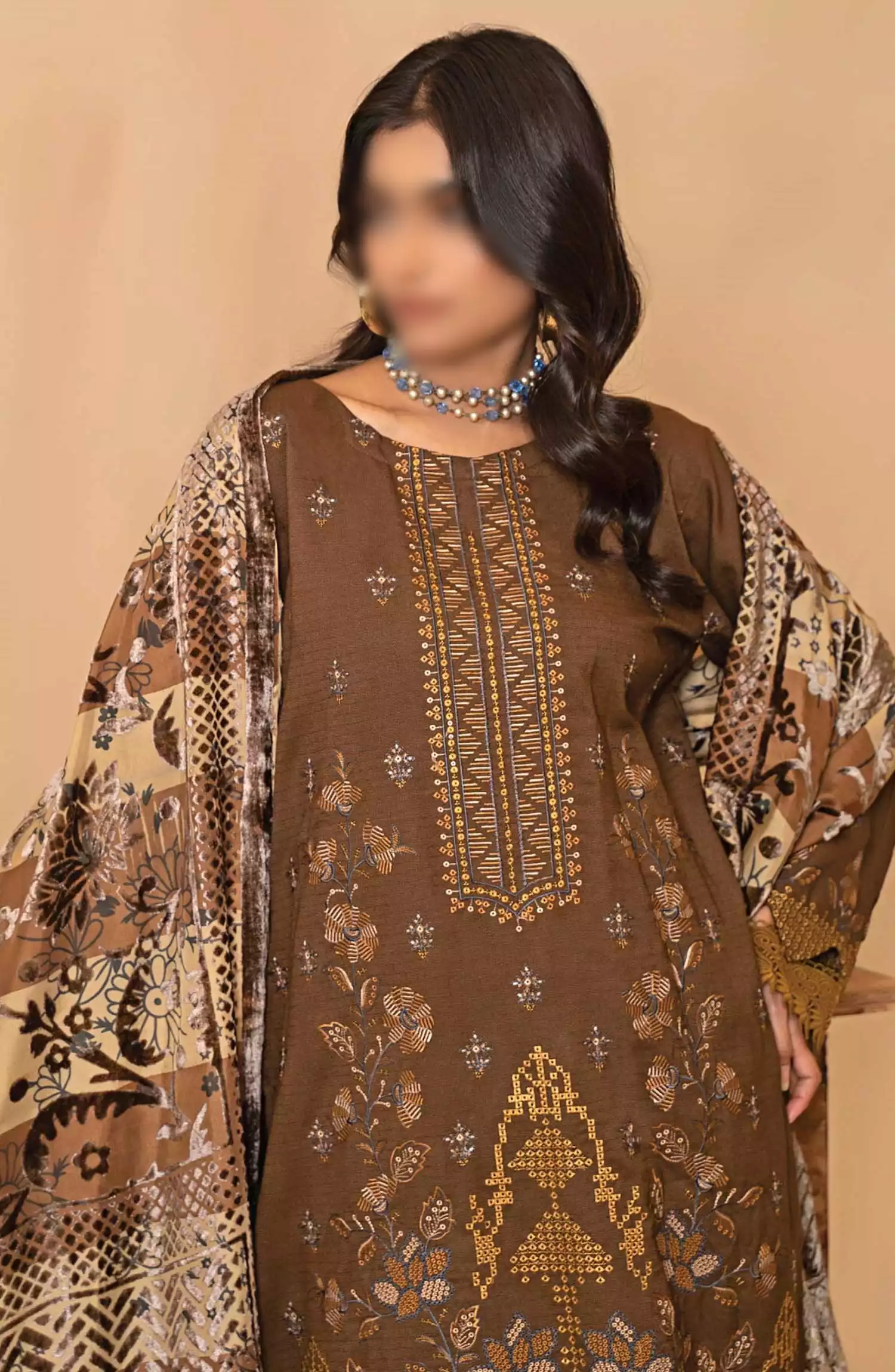 Queen Winter Palachi Shawl Luxurious Collection - Design 08