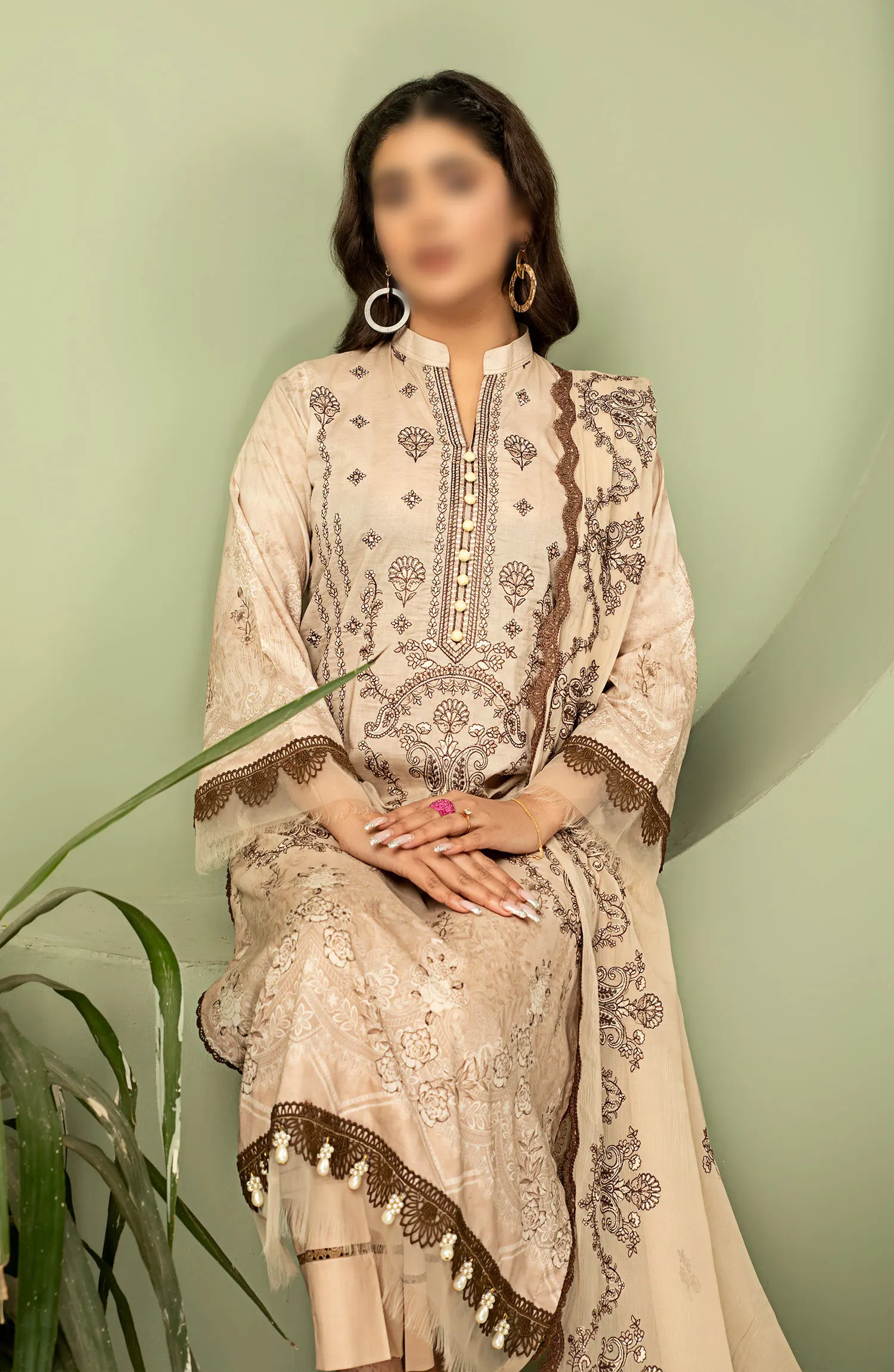 Smile Digital Print and Luxury Emb Lawn Collection - DESIGN-09