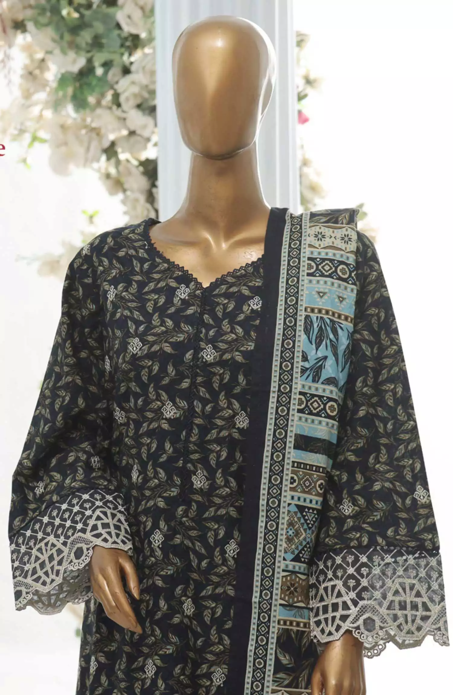 Bin Saeed Exclusive RTW Chikankari Embroidered Khaddar Collection Vol 04 - Design 10