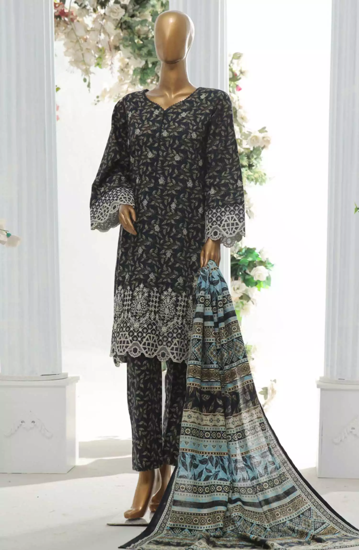 Bin Saeed Exclusive RTW Chikankari Embroidered Khaddar Collection Vol 04 - Design 10