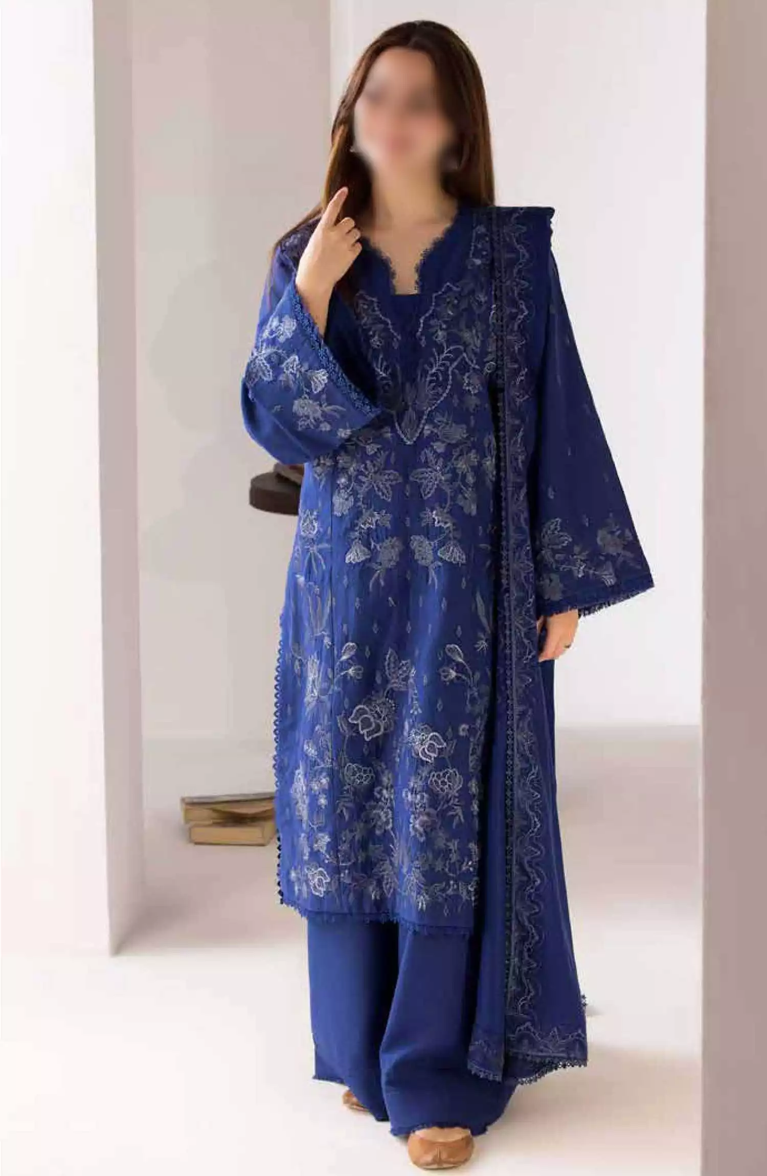 Sobia Nazir Winter Shawl Unstitched Collection 2024 - Design 03 A