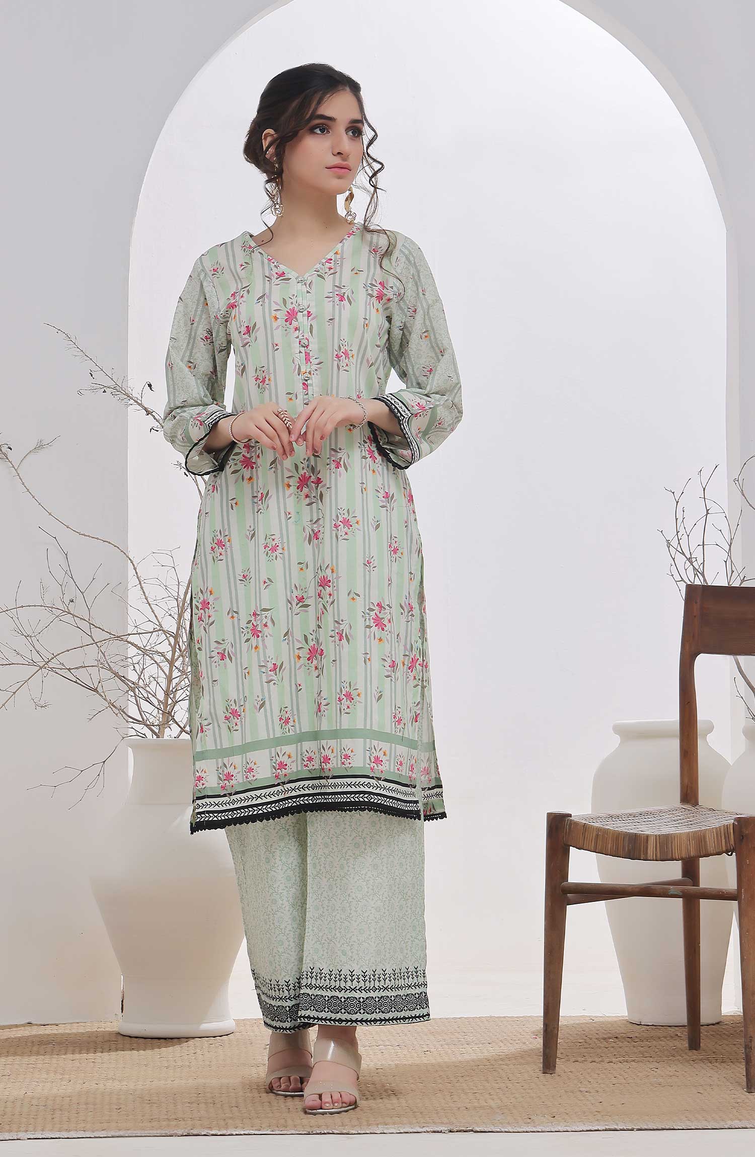 Floral Vibes CO Ords Sets by Amna Khadija - Design 01