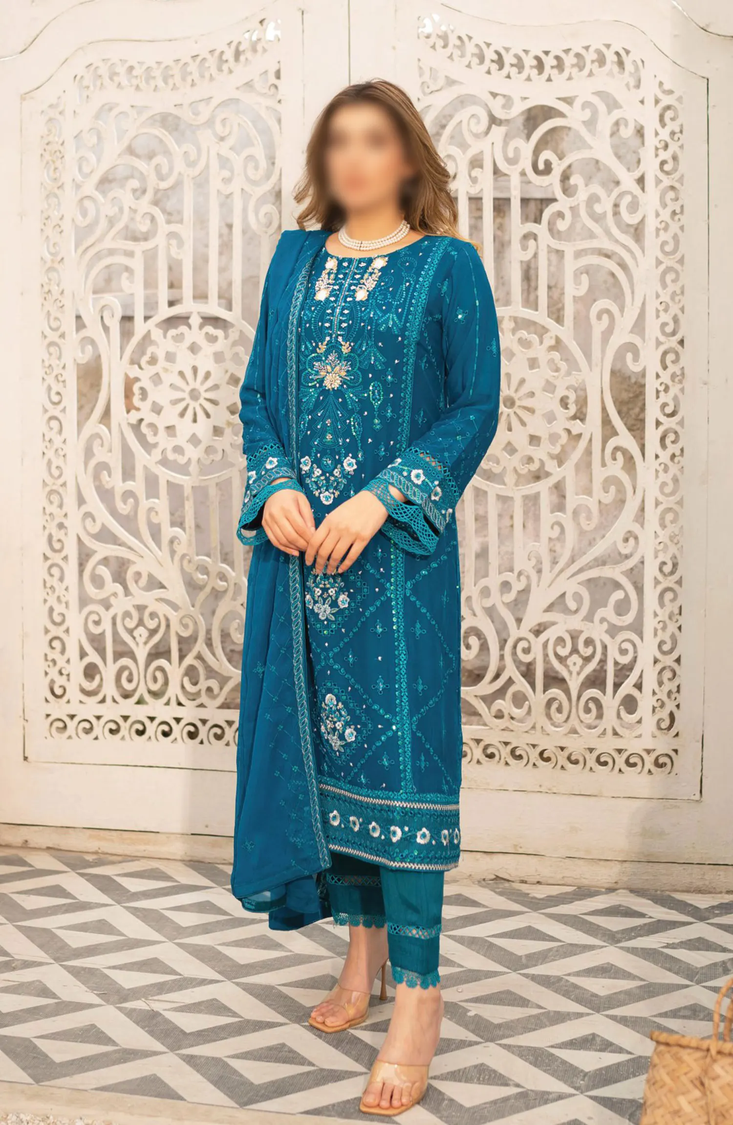 Guzel Shehnai Formal 3 Piece Stitched Collection - Design 01