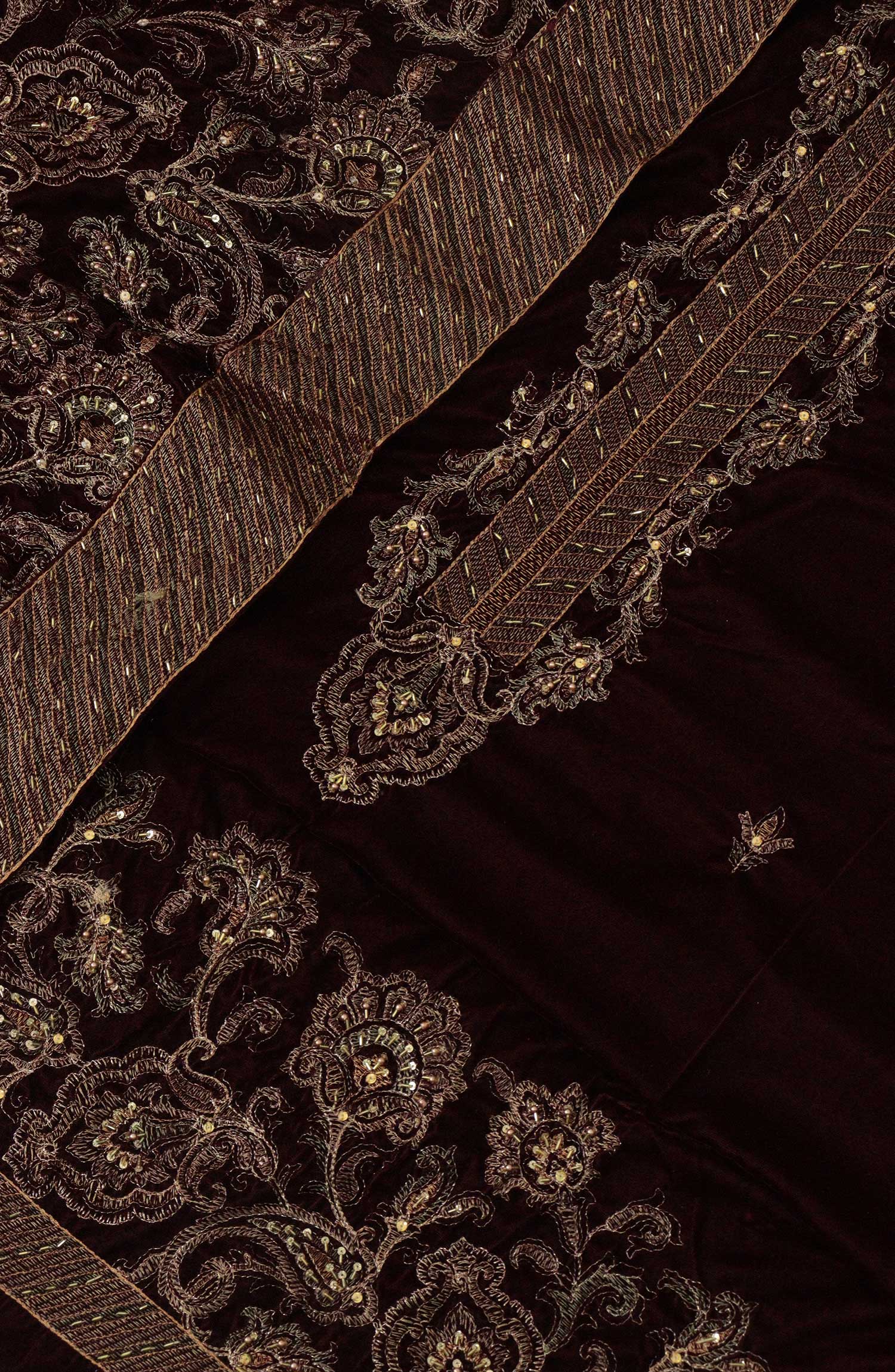 Exclusive Embroidered Unstitch Velvet Collection Vol 01 - DESIGN-01