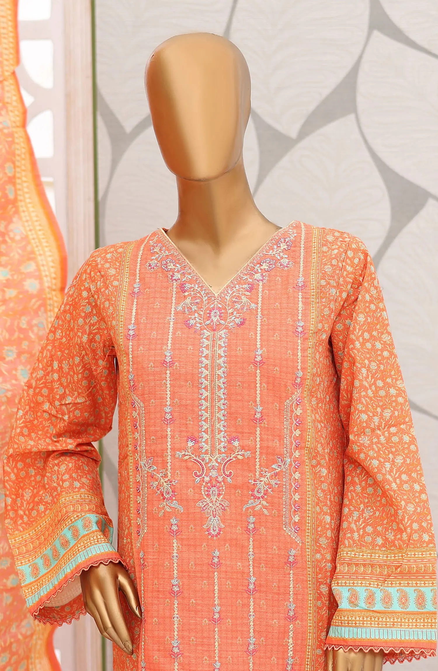 Bin Saeed Khaddar Winter Embroidered Collection - Design 01