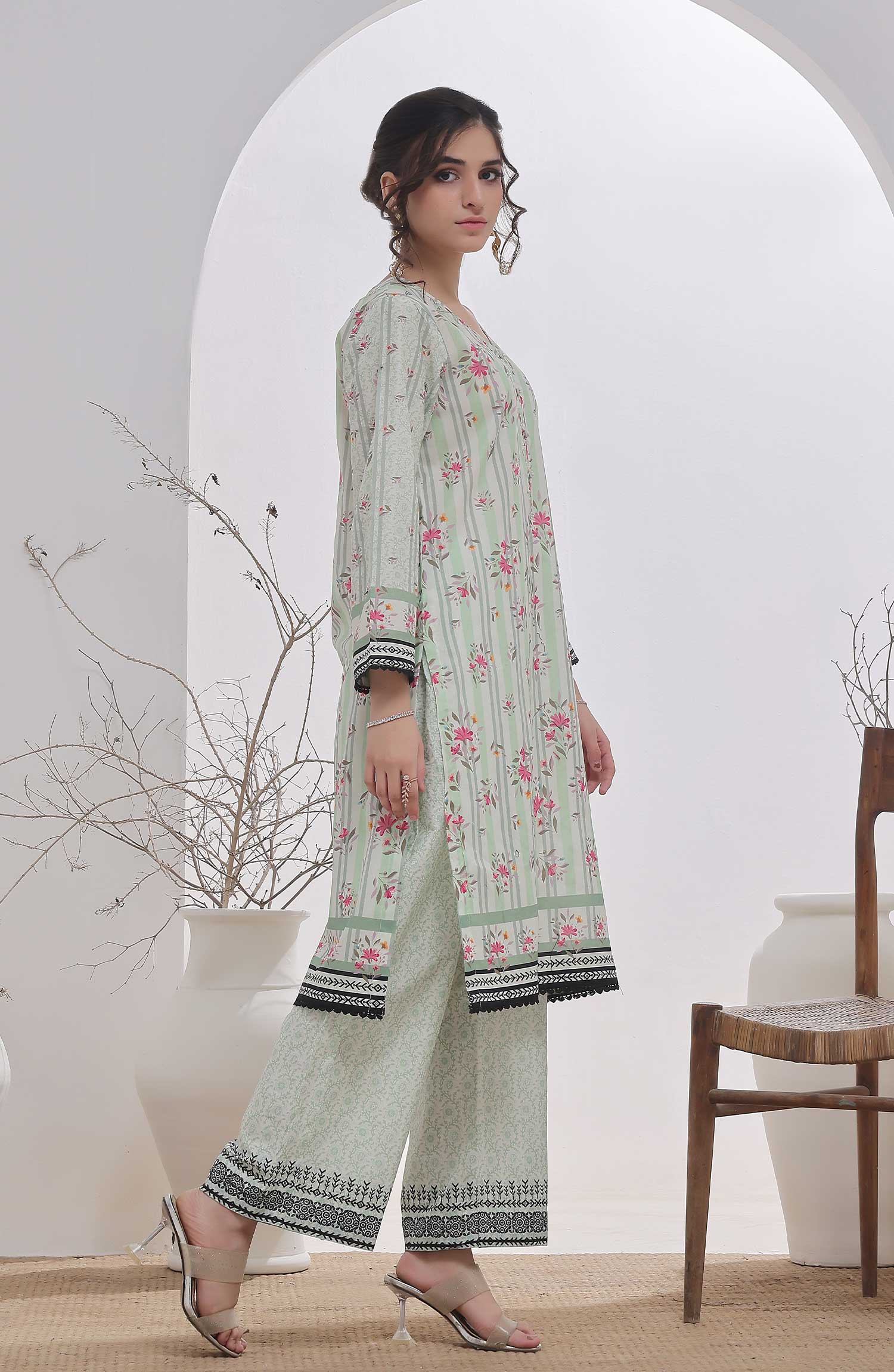 Floral Vibes CO Ords Sets by Amna Khadija - Design 01