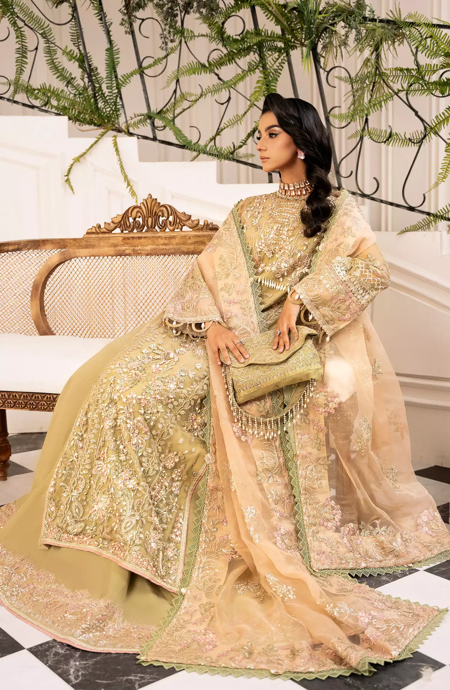 Inayat Luxury Wedding Formals 2024-Design 01 BREWING-MATCHA