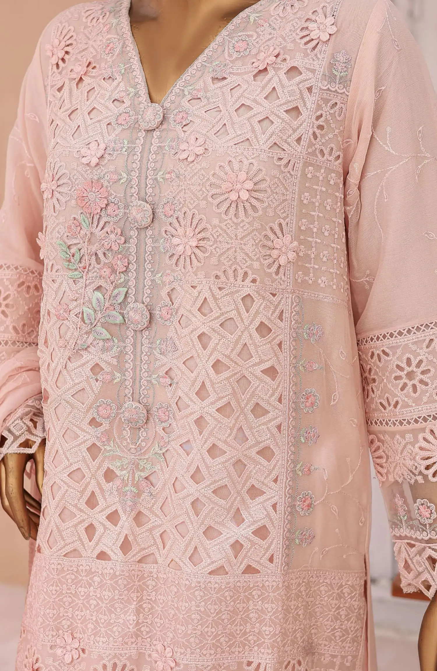 Bin Saeed Gira Chiffon Embroidered Collection Vol 02 - Design 02