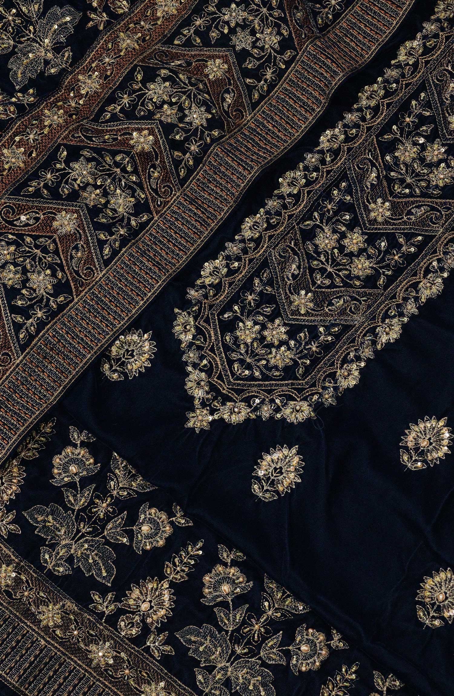 Exclusive Embroidered Unstitch Velvet Collection Vol 01 - DESIGN-02