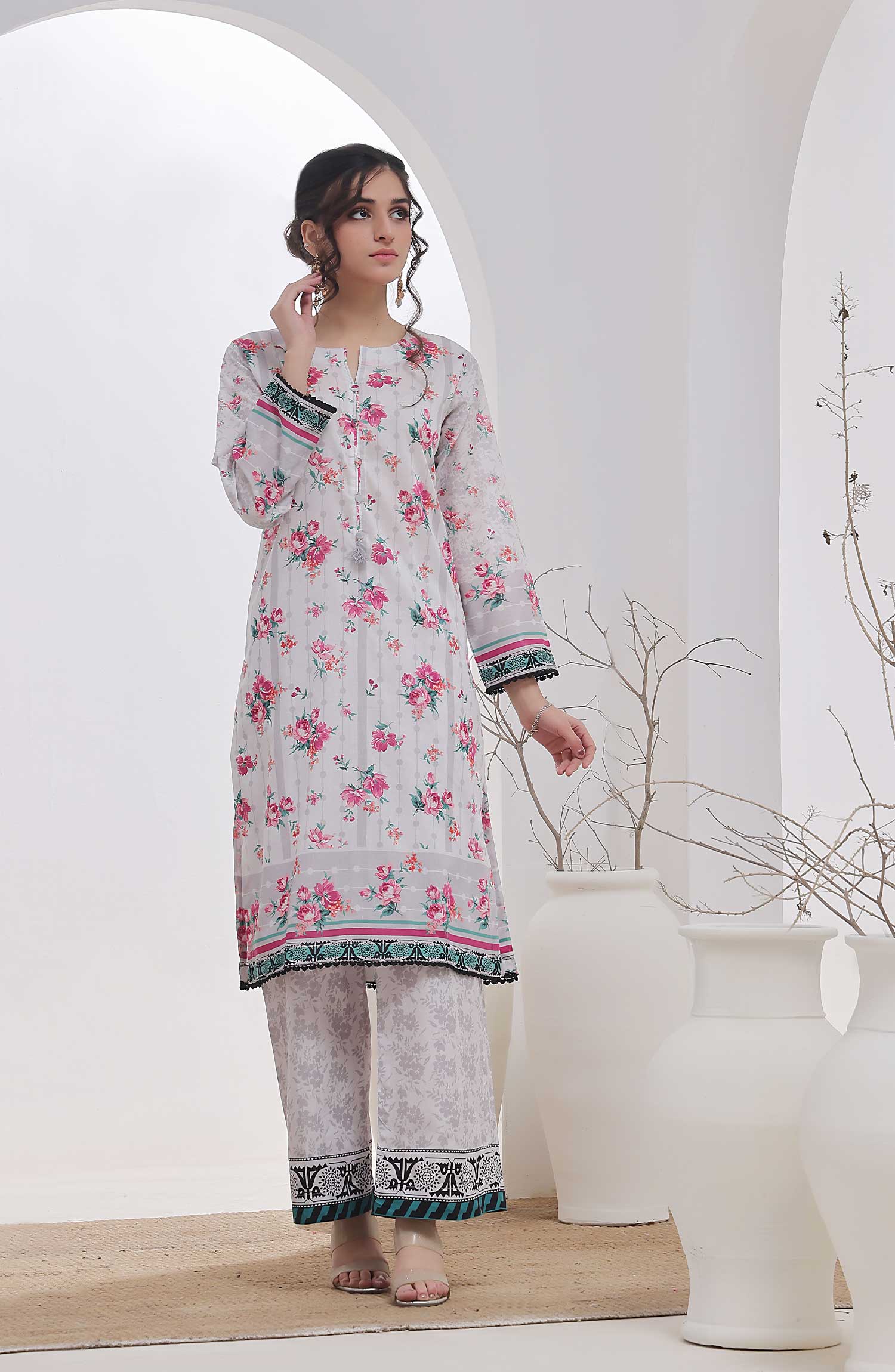 Floral Vibes CO Ords Sets by Amna Khadija - Design 03